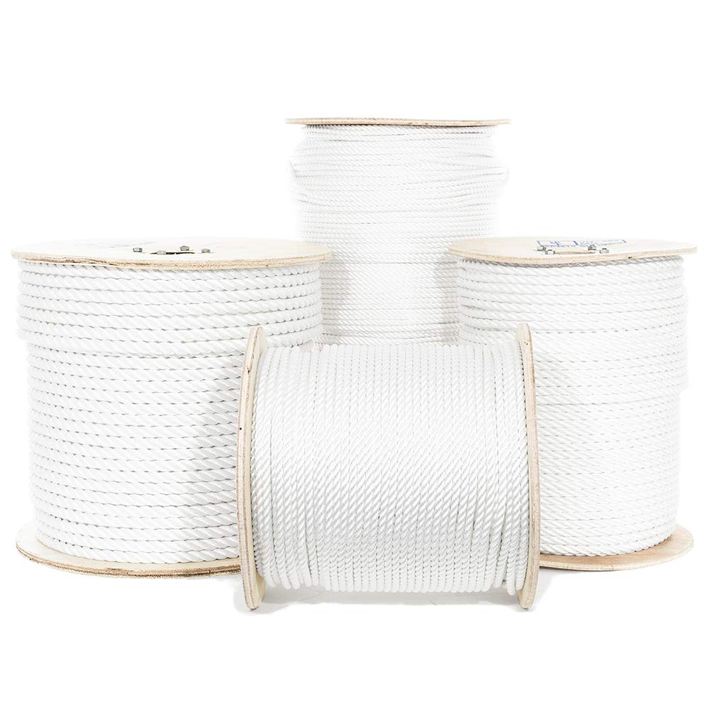 Premium Twisted Polyester Rope - White 5/16
