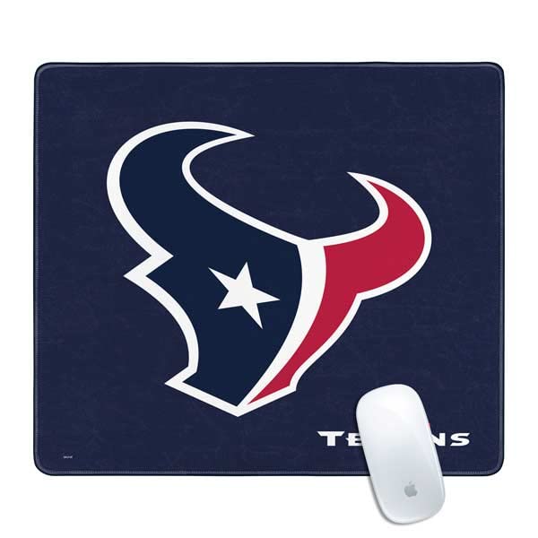 Skinit Medium Gaming Mouse Pad - Officially Licensed NFL Houston Texans Distressed Design | Non-Slip Rubber Base, Stitched Edges & Waterproof Surface | Perfect for PC Gaming, Office Work & Home Desk Setup