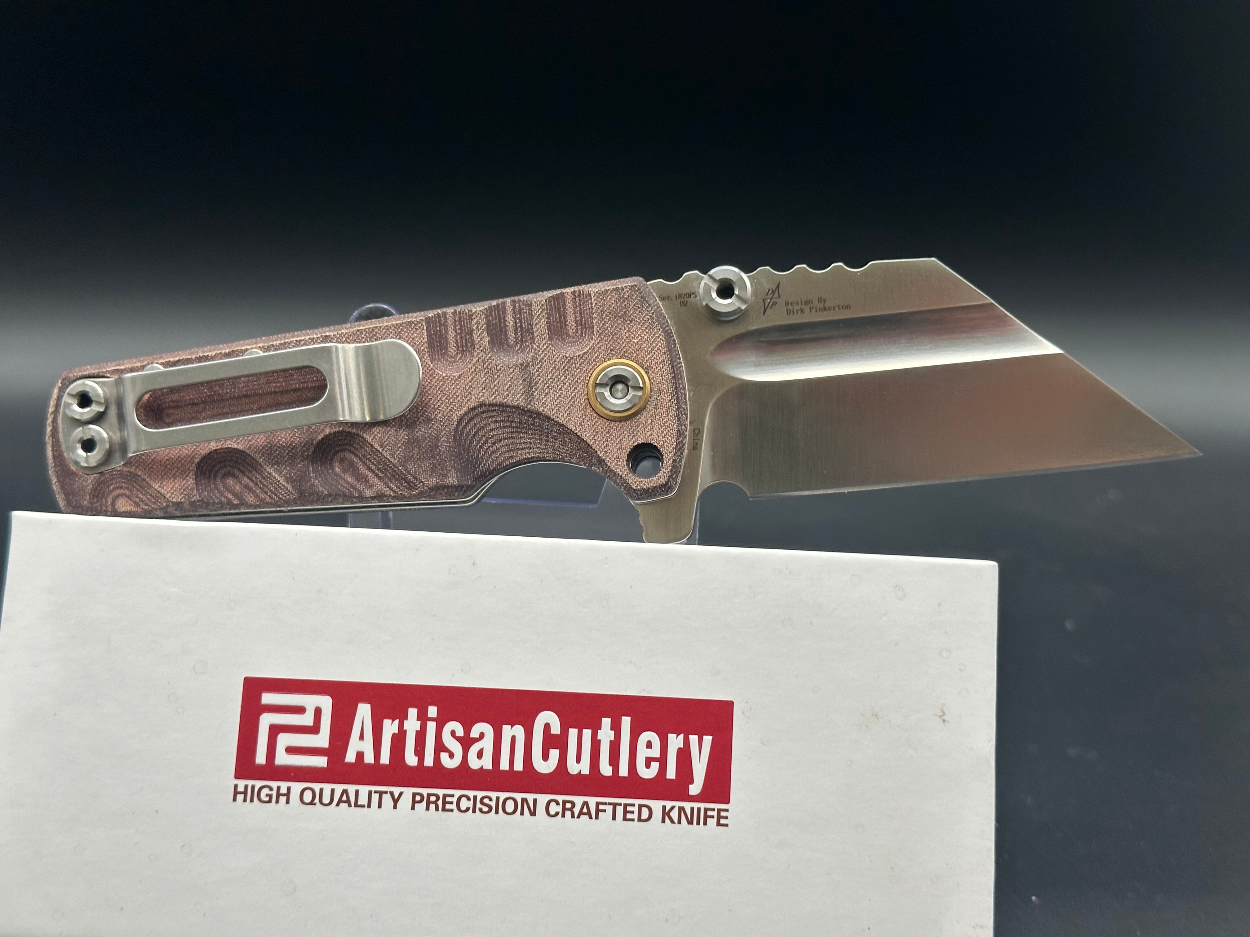 Artisan Cutlery Proponent D2 Folding Knife with Sheath Pouch, Pins & Gift Box – Perfect for Camping, Hiking & Outdoor Survival Gear
