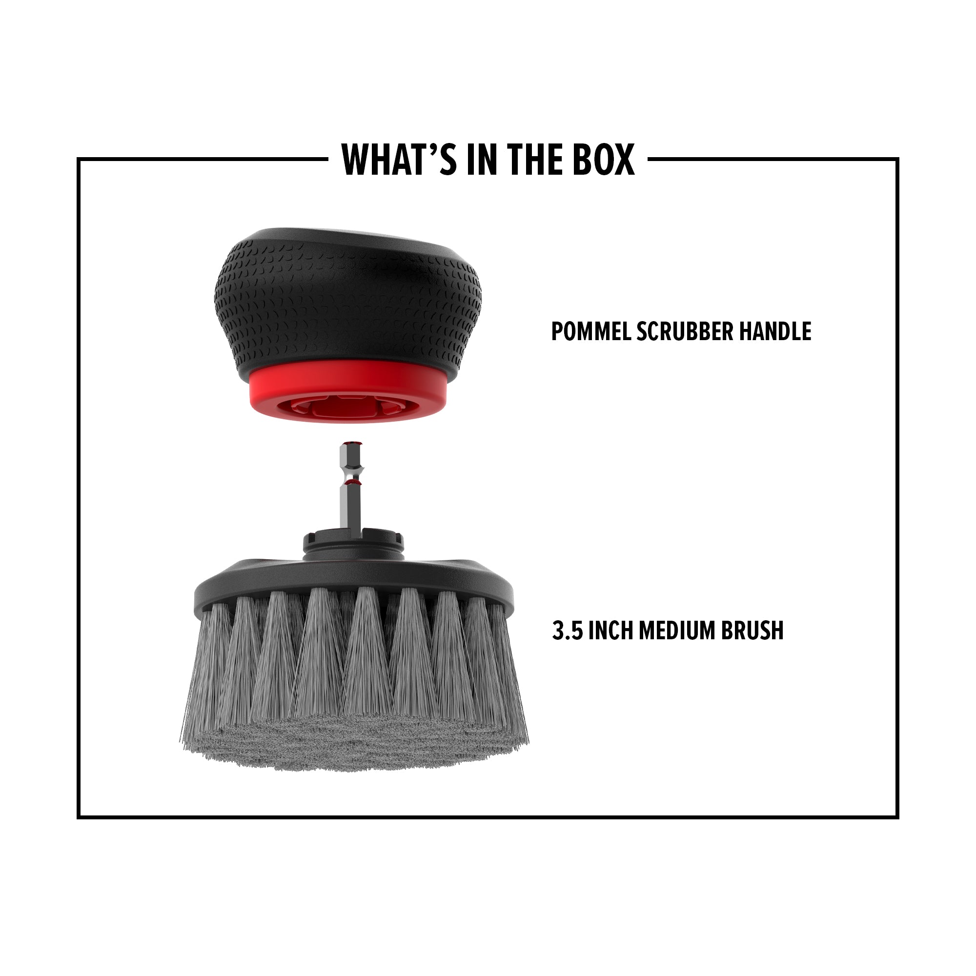 Pommel Handheld Scrubber - Powerful Cleaning Brush for Kitchen, Bathroom & Household Chores - Perfect for Stubborn Stains on Pots, Pans, Tiles & Grout