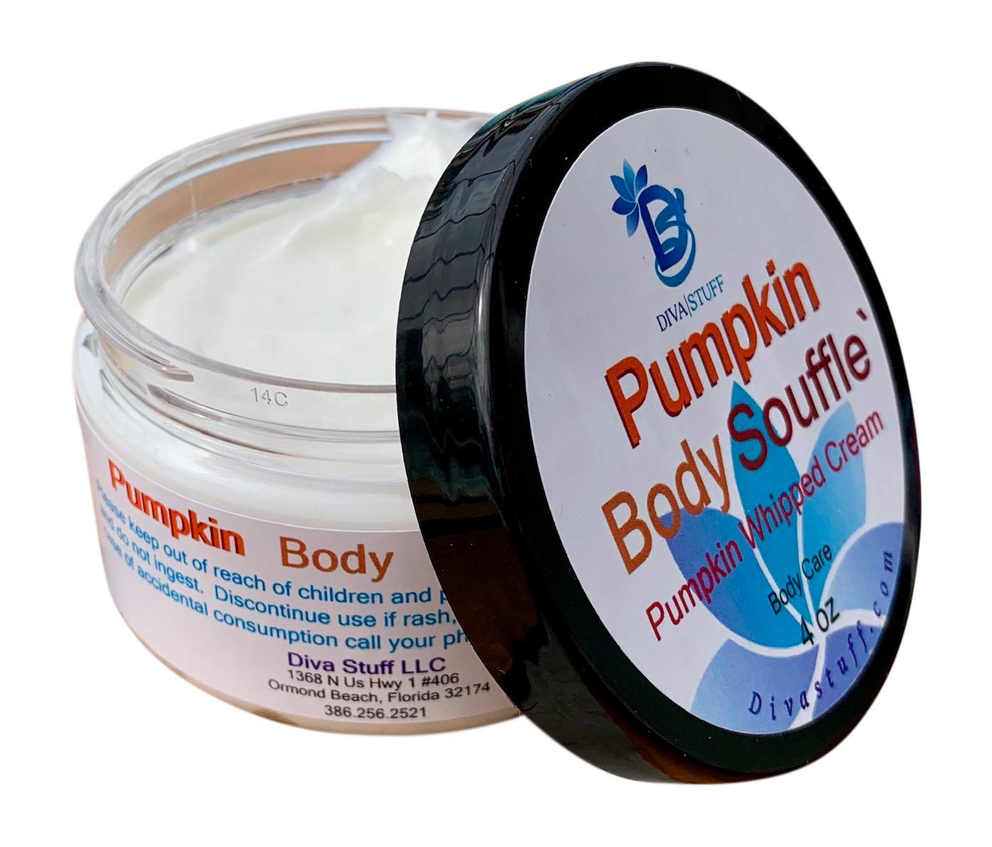 Diva Stuff Pumpkin Souffle Body Cream - 4 Oz Moisturizing Lotion for Dry Skin, Hydrating & Nourishing - Perfect for Fall Skincare & Daily Body Care Routine