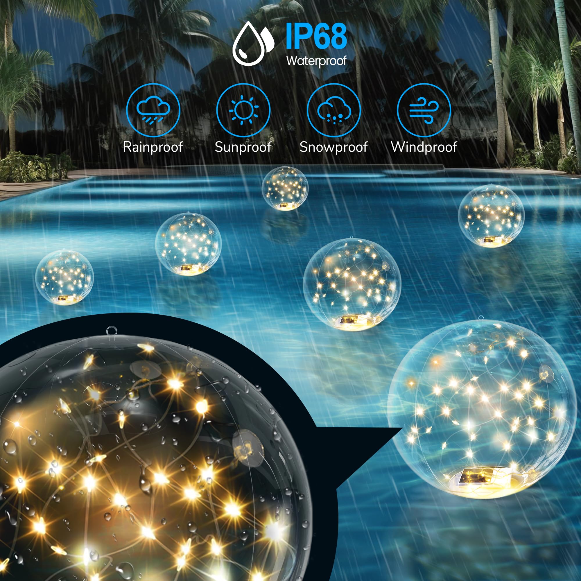 Solar Floating Pool Lights - 14