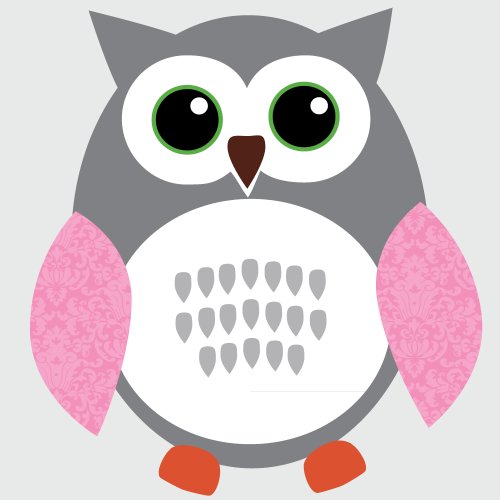 Regular Owl: Pink & Gray