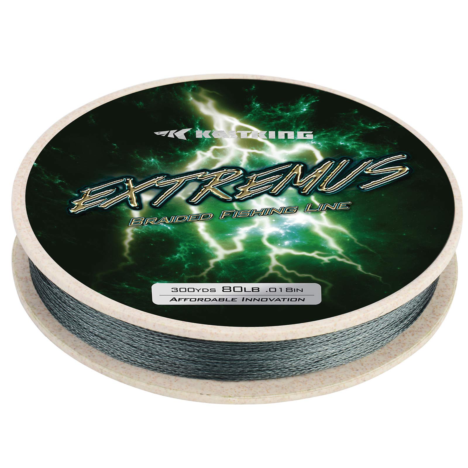 KastKing Extremus Braided Fishing Line - 4-Strand Super Strong Abrasion Resistant Fishing Line with Thin Diameter, Zero Stretch & Memory, Smooth Casting, Excellent Knot Strength - Perfect for Saltwater, Freshwater, Bass, Trout and Offshore Fishing