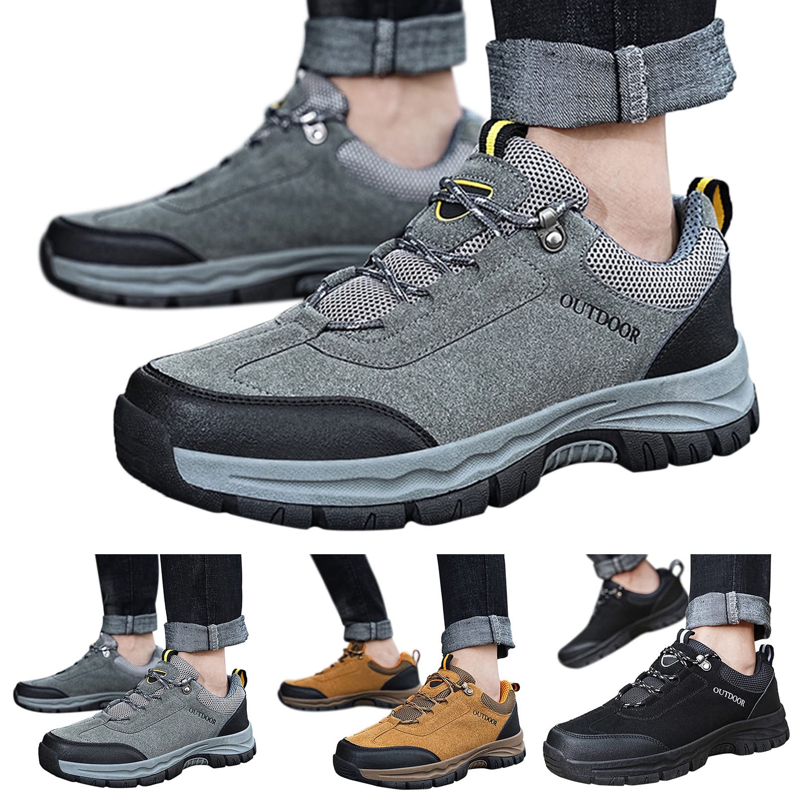 **Men's Connon Trail Shoes - Best Gym, Beach & Sailing Shoes - Size 14 Platform Deck Shoes for Height Increase - Brown Boat Shoes for Casual Wear & Outdoor Activities**