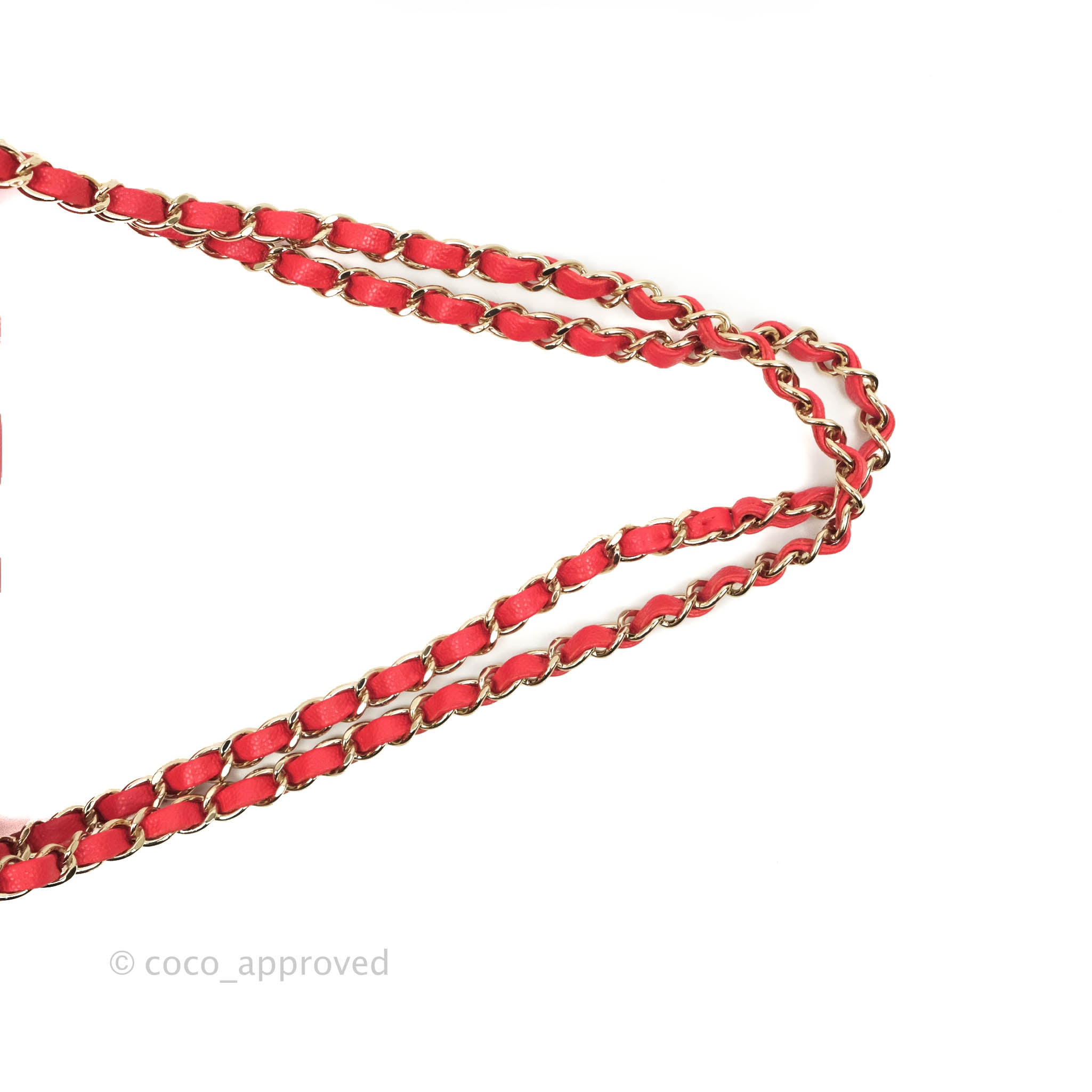 Chanel Classic M/L Medium Double Flap Bag in Chilli Red Caviar Leather with Gold Hardware 19C - Luxury Designer Handbag for Women, Perfect for Parties, Dating & Special Occasions