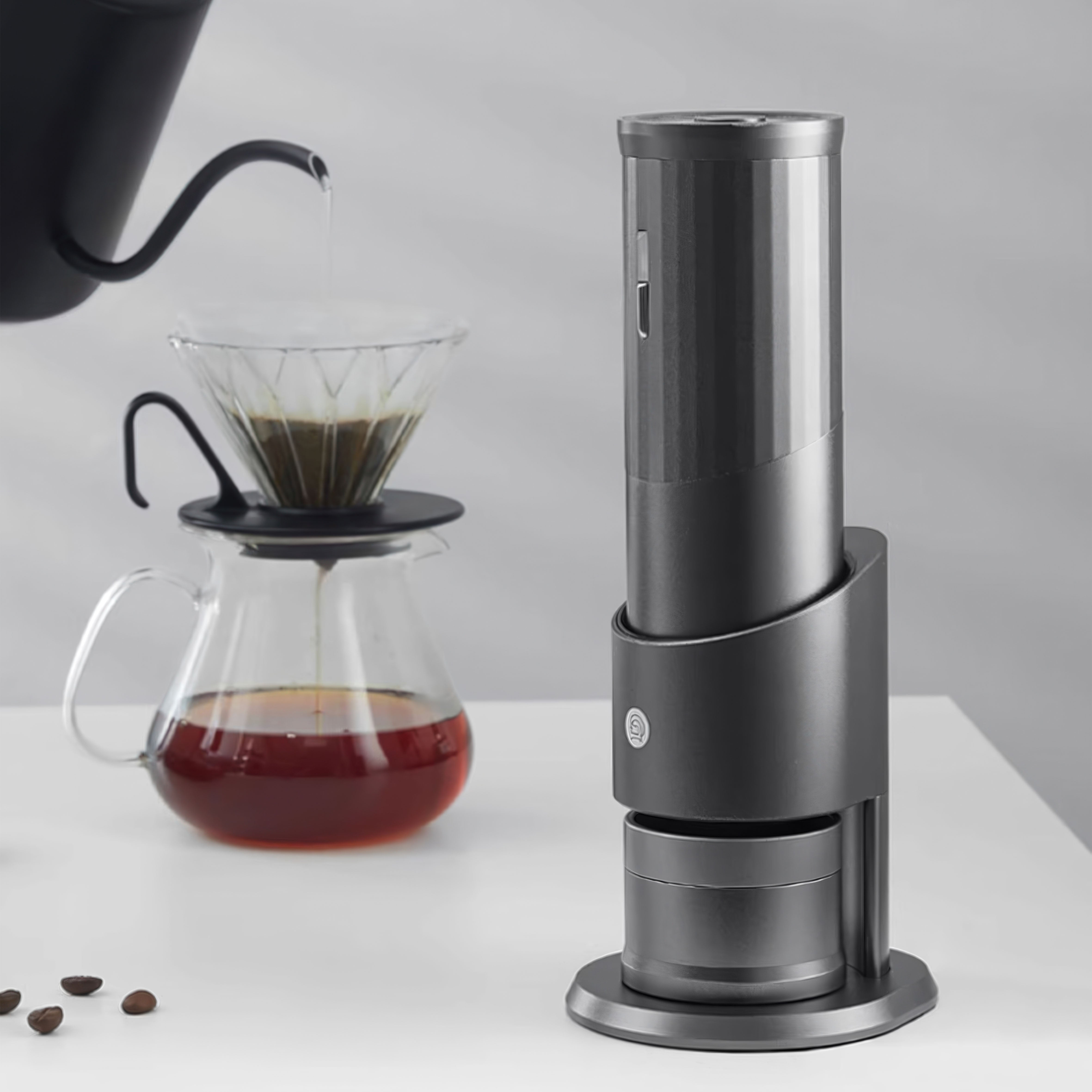 Premium Portable Coffee Grinder for Espresso, French Press & Pour Over - Electric Burr Mill with Adjustable Settings for Home, Office & Travel Use