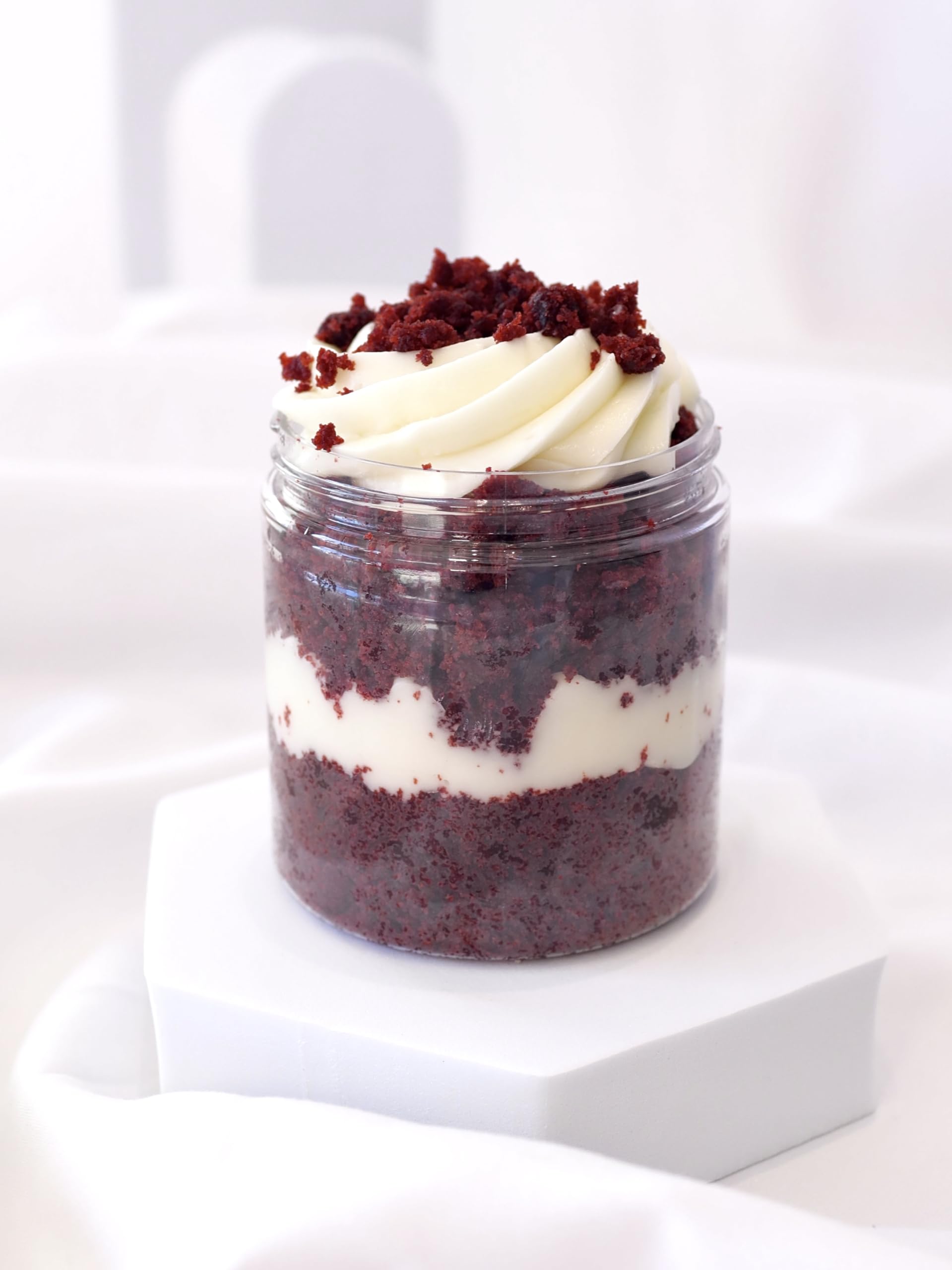 Red Velvet Cupcake in a Jar - Delicious Baked Dessert Gift for Birthdays, Parties & Holidays | Perfect for Gifting, Celebrations & Sweet Treats