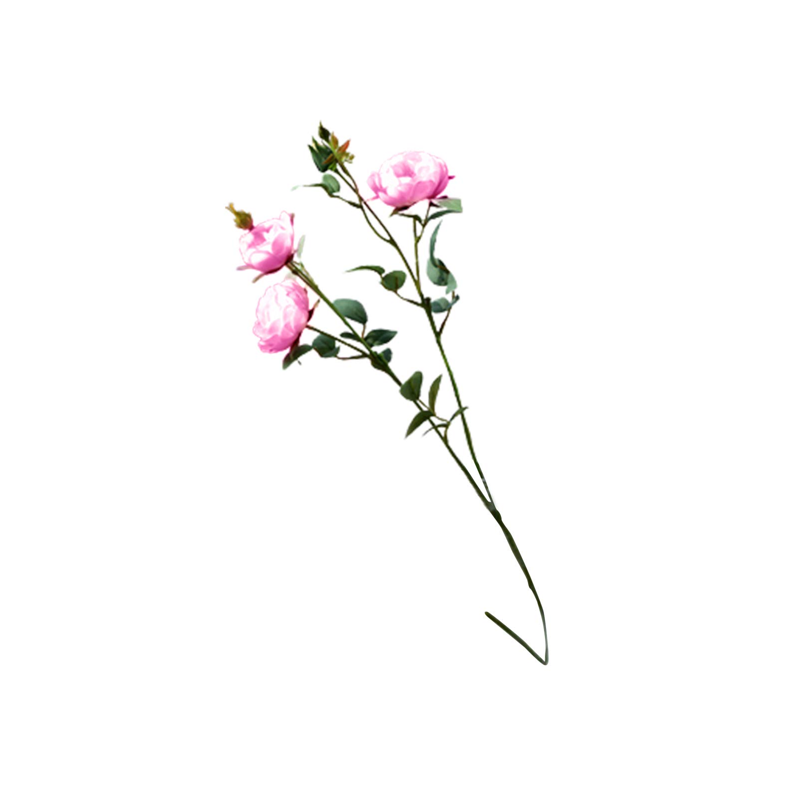 Artificial Silk Rose Flowers with Long Stems - 12 Pack Pink Fake Floral Stems for DIY Wedding Bouquets, Bridal Shower Centerpieces, Home Decor, Table Arrangements & Party Decorations