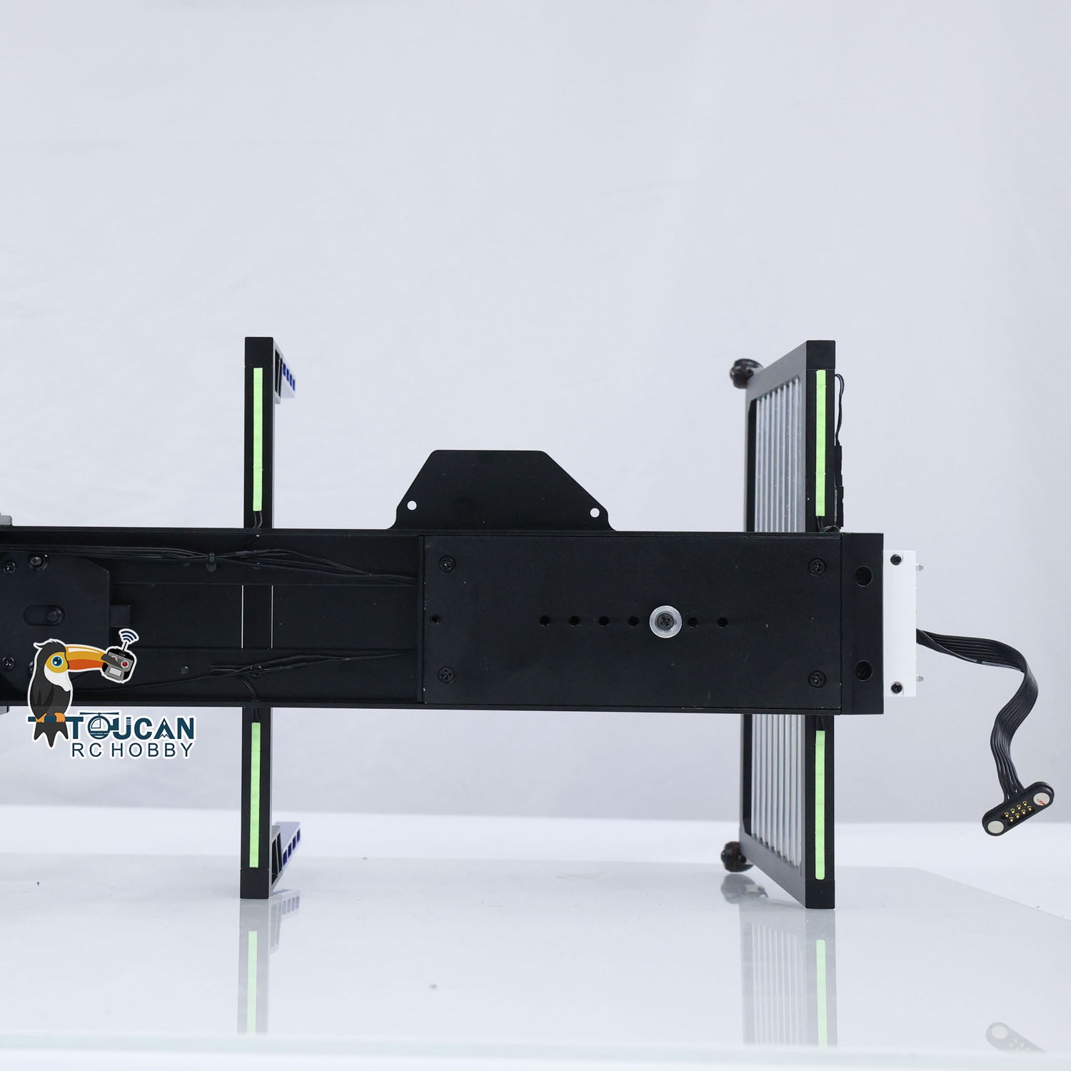1/14 Scale TAMIYA RC Tractor & Toucan 3-Axle Timber Trailer - DIY Painted Simulation Logging Truck Model for RC Enthusiasts | Perfect for Off-Road Simulation, Construction Site Displays, and Collector Showcases