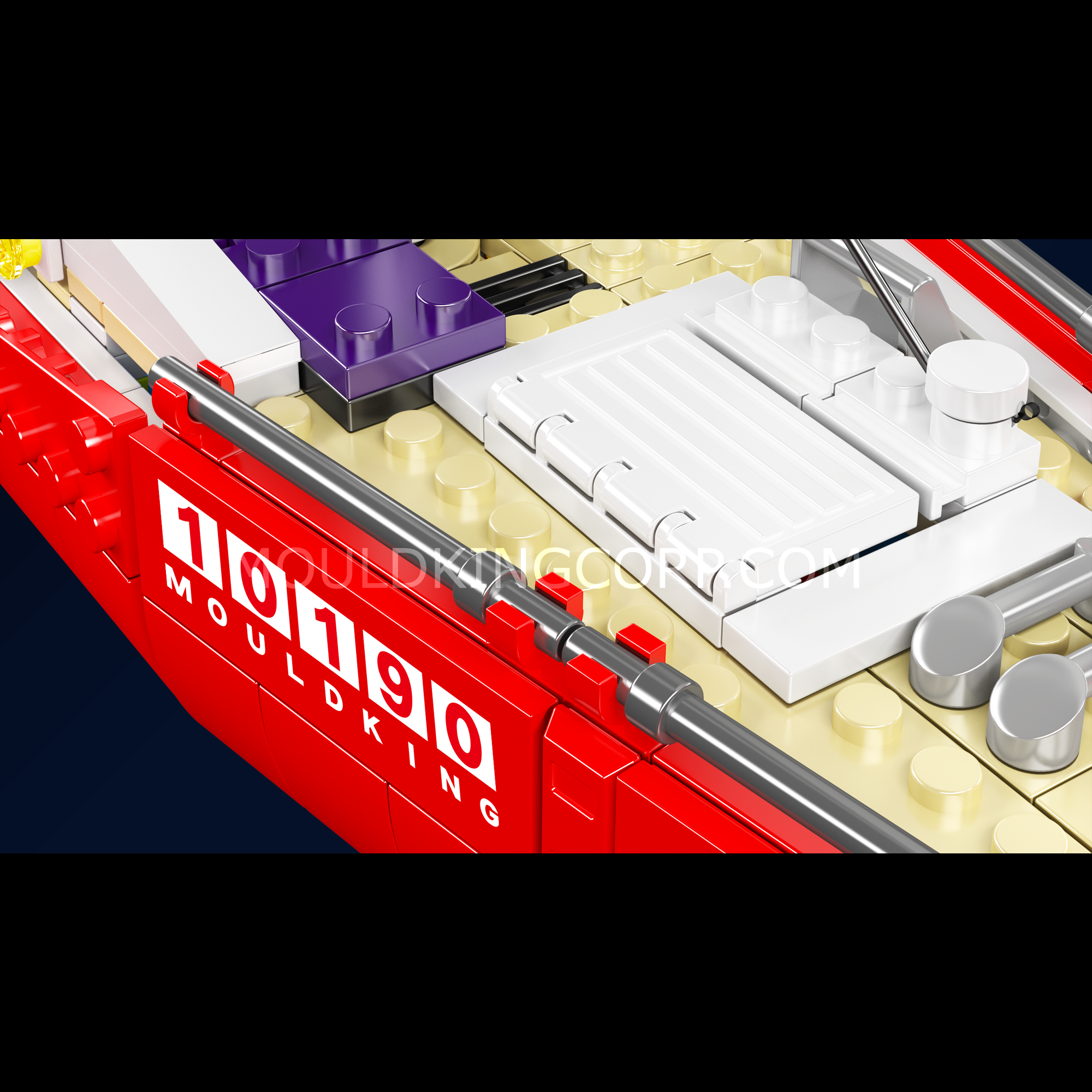Mould King 10190 Modern Ocean Cruiser Building Set - 767 Piece Ship Model Kit for Adults & Teens | STEM Educational Toy | Creative Gift for Birthday & Christmas | Perfect for Home Display & Collector's Showcase