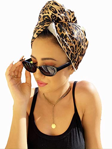 ARIADNI Bamboo Microfiber Hair Towel Turban - Ultra Absorbent Quick Dry Hair Wrap with Button for Women - Perfect for Curly, Long & Thick Hair - Ideal for Bath, Shower & Salon Styling