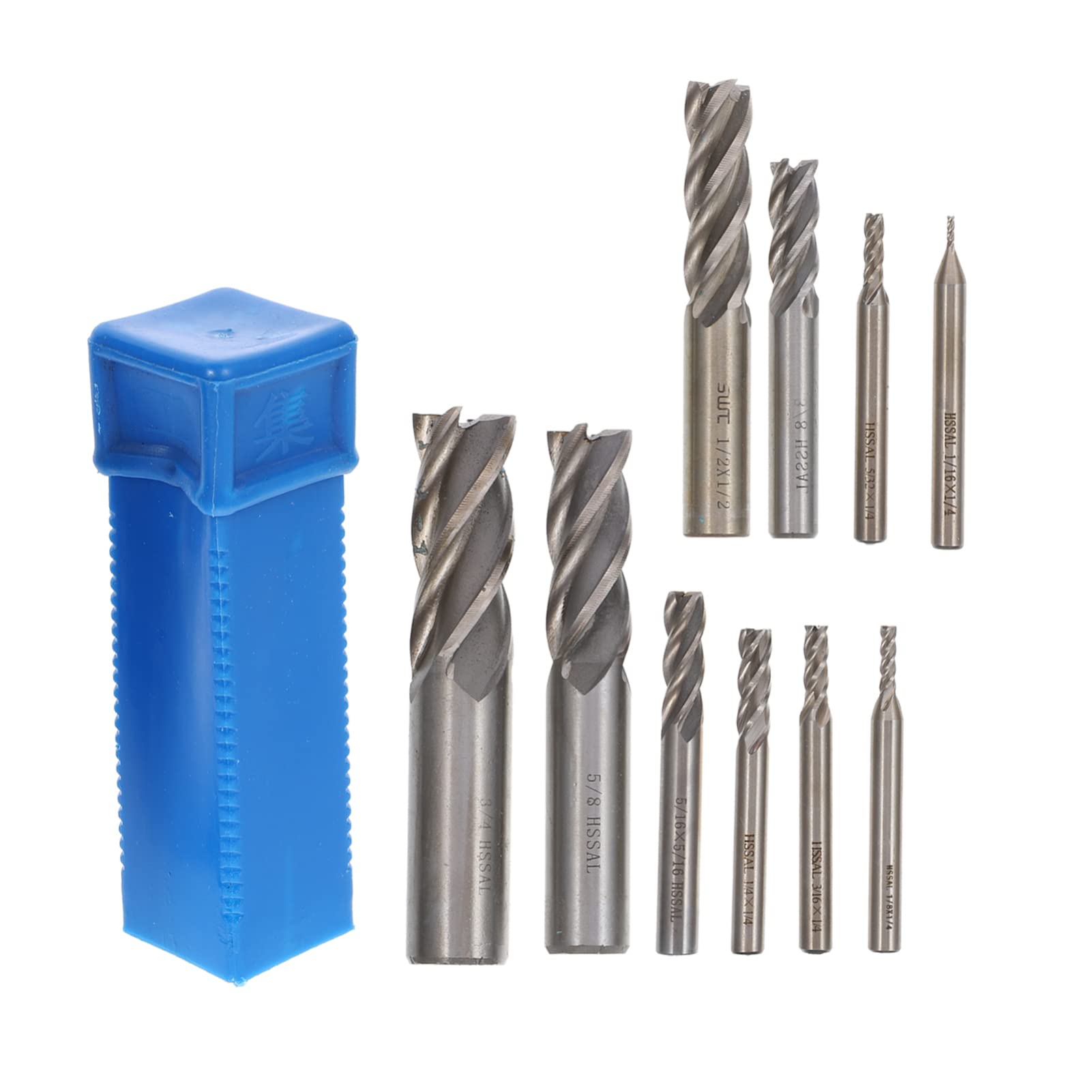 9-Piece Ceramic Triangle Drill Bit Set for Metal & Ceramics - Carbide Tipped CNC End Mill Cutter Bits, Hard Guiyang Steel - Perfect for CNC Milling, Metalworking & DIY Projects