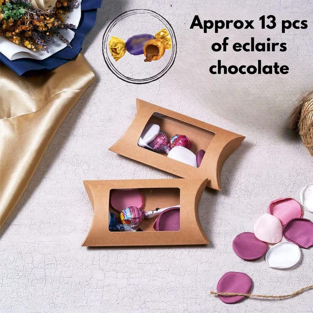 20 Pcs Small Brown Decorative Folding Paper Gift Boxes for Chocolates, Dry Fruits - Christmas, New Year, Pooja, Party Favor Packaging - Elegant Gift Wrapping for Holidays, Weddings & Special Occasions