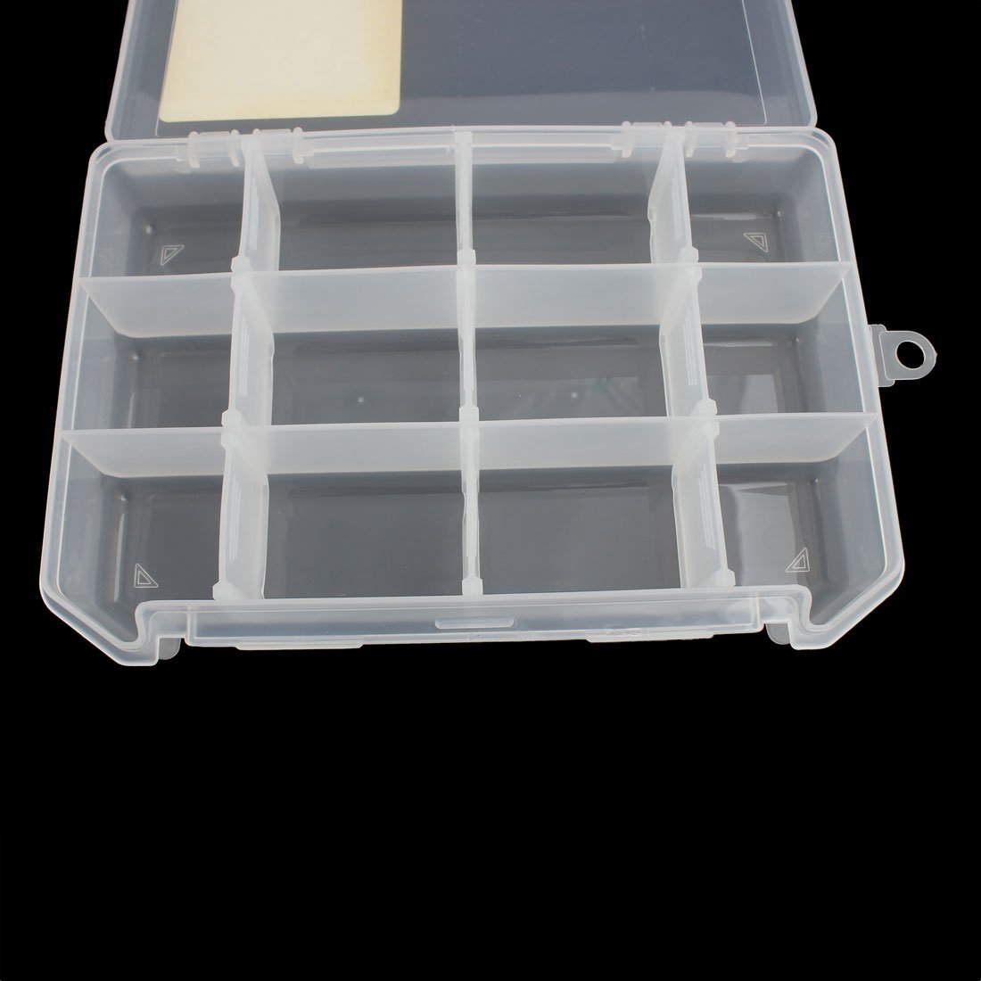 12-Slot Detachable Tool Organizer Box - Clear White Plastic Storage Case for Components & Small Tools (205mm x 130mm x 40mm) - Perfect for Workshop, Garage, and DIY Projects