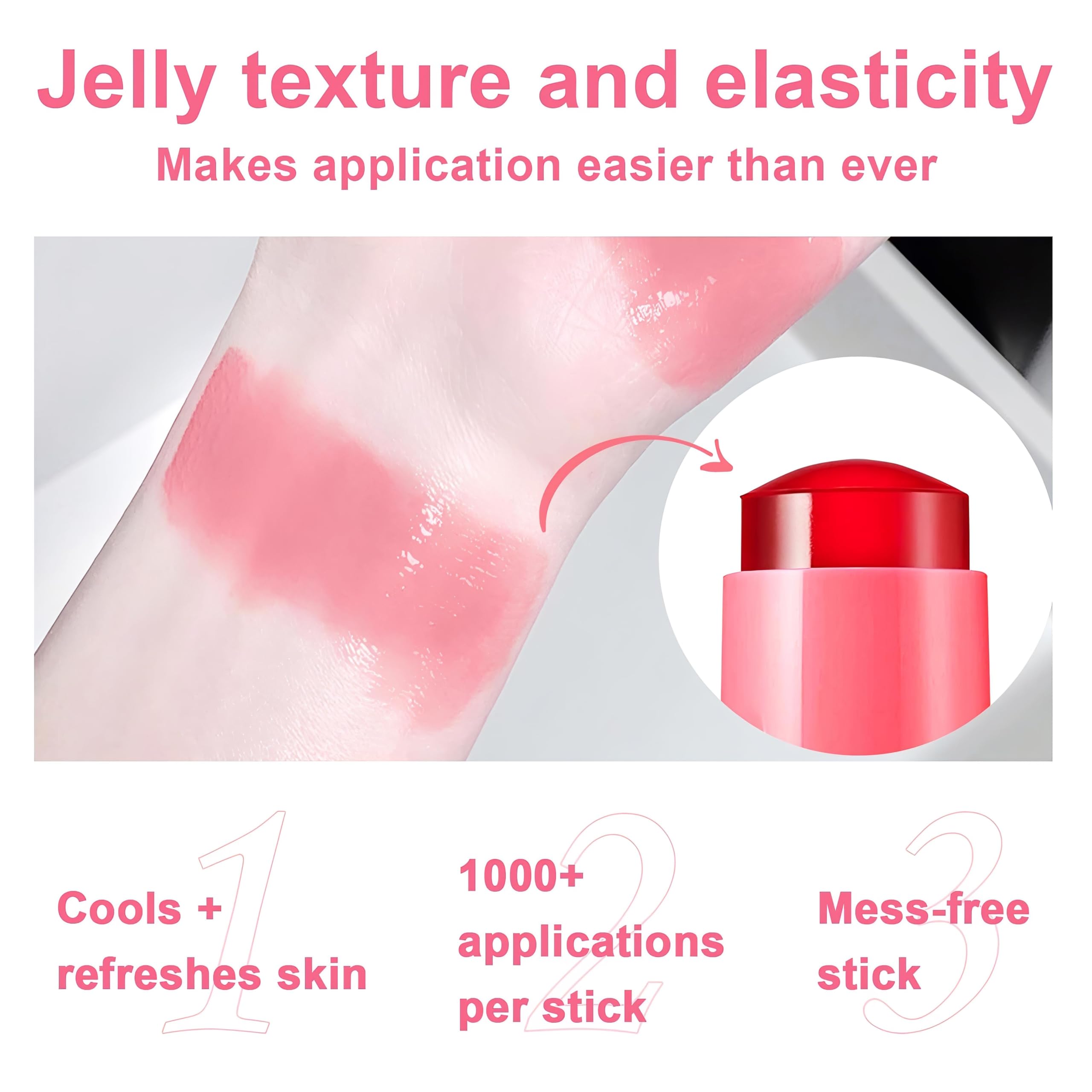 Bajaj Beauty Shop Cooling Water Jelly Blush Stick - Long Lasting Multi-Use Cheek & Lip Stain, Waterproof Milk Jelly Blush & Lip Gloss for Women & Girls (Splash) | Perfect for Everyday Makeup, Date Night & Special Occasions
