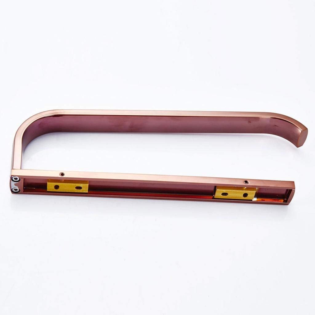 Premium Brass Single Towel Rail Holder - Bathroom Towel Rack with Hanging Ring for Spa, Hotel & Home Decor (Wall Mounted)