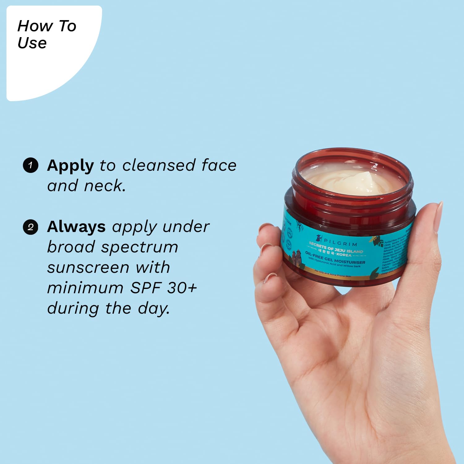 Oil-Free Korean Gel Moisturizer for Oily & Acne-Prone Skin - Hyaluronic Acid & Willow Bark Extract Face Moisturizer - Lightweight Hydration for Men & Women - 50g | Perfect for Daily Skincare Routine & Summer Use