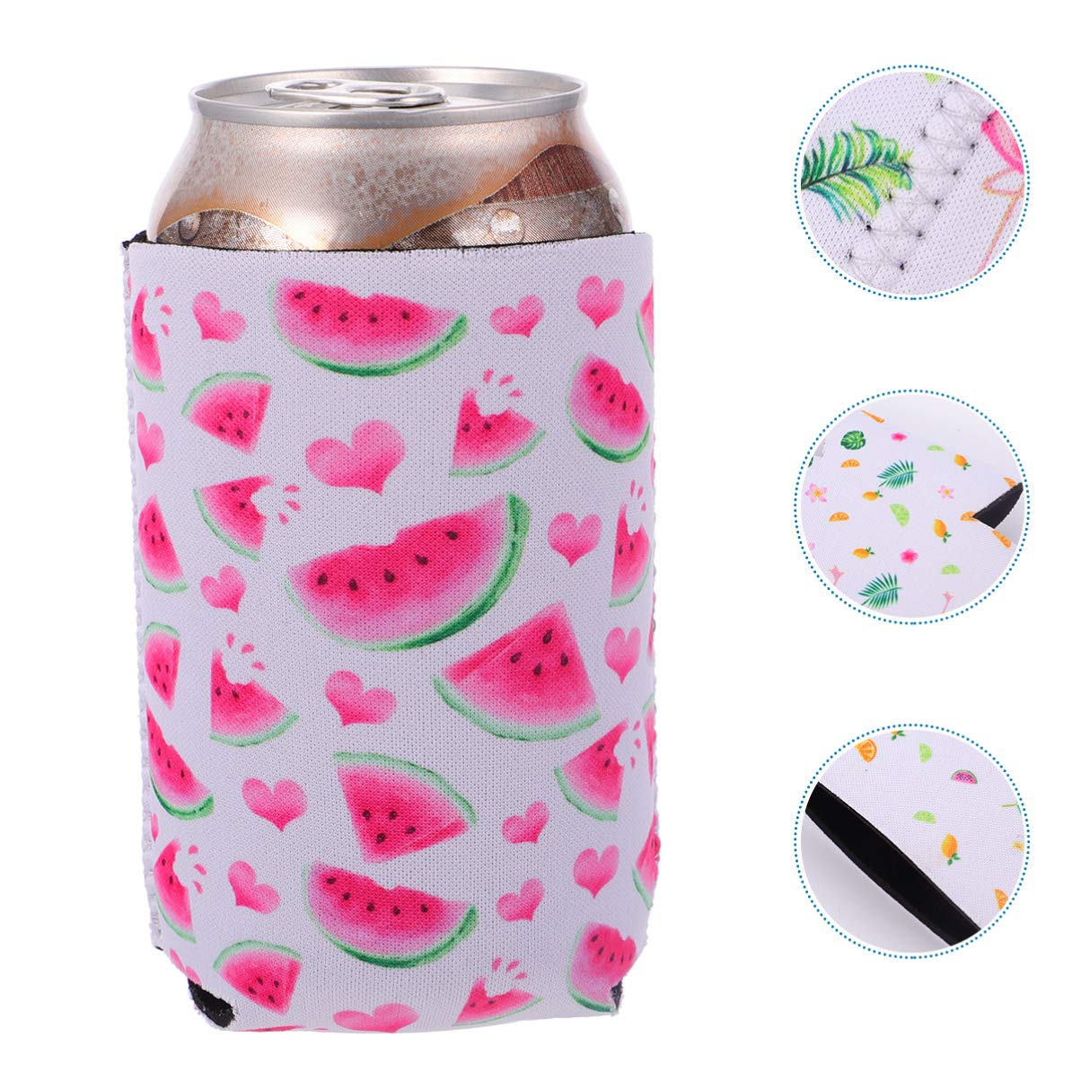 4 Pack Reusable Insulated Can Cooler Sleeves for Beer, Wine, Soda & Cola - Collapsible Bottle Cooler for Parties, Picnics & Outdoor Events | Hemoton