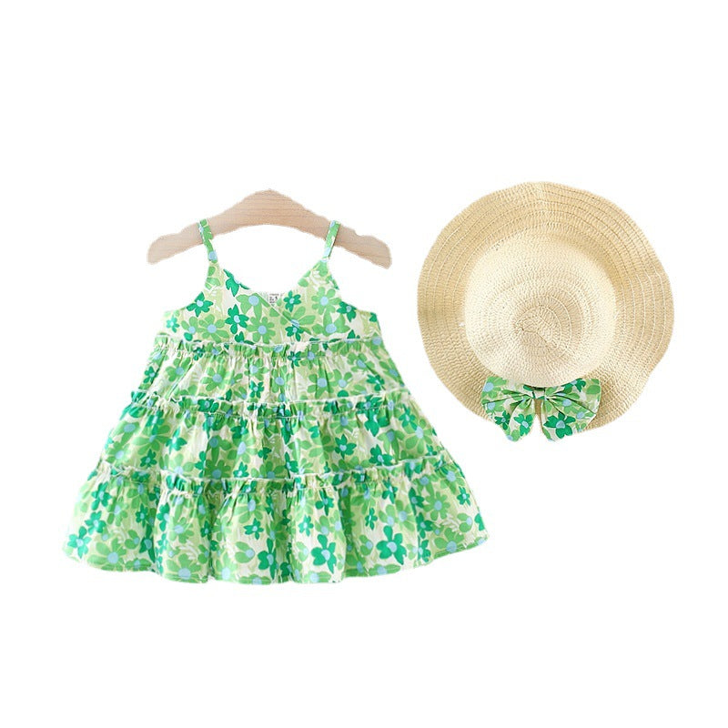 Adorable Baby Girl Dress with Sweet Suspender Print - Perfect for Beach, Summer, and Toddler Outfits | Cute & Comfortable Toddler Dress for Playdates, Photos, and Special Occasions
