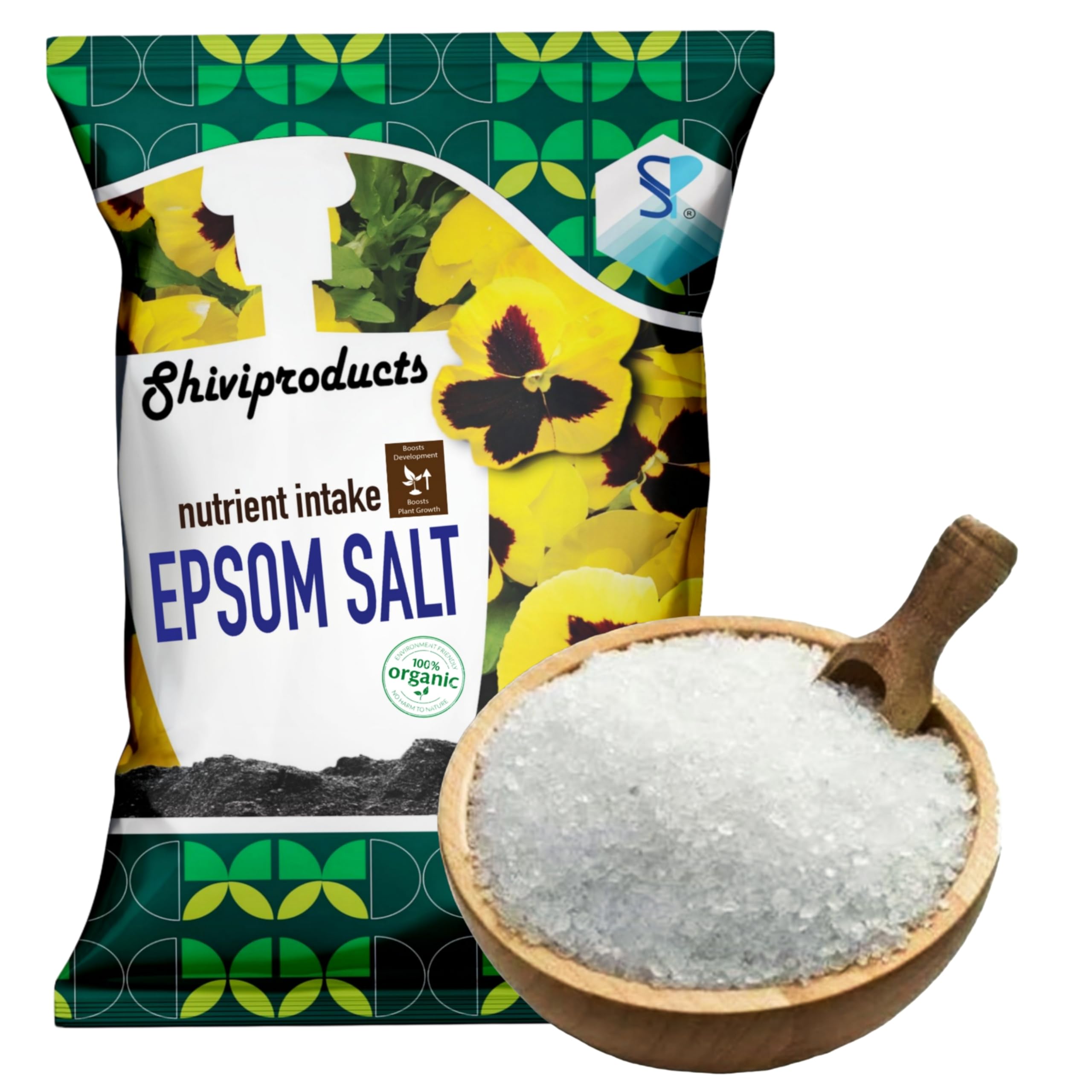 Shiviproducts Epsom Salt (Magnesium Sulfate) 800g - Organic Plant Fertilizer for Garden Growth, Nutrient Boost & Muscle Pain Relief - Perfect for Home Gardening, Lawn Care & Relaxing Bath Soaks