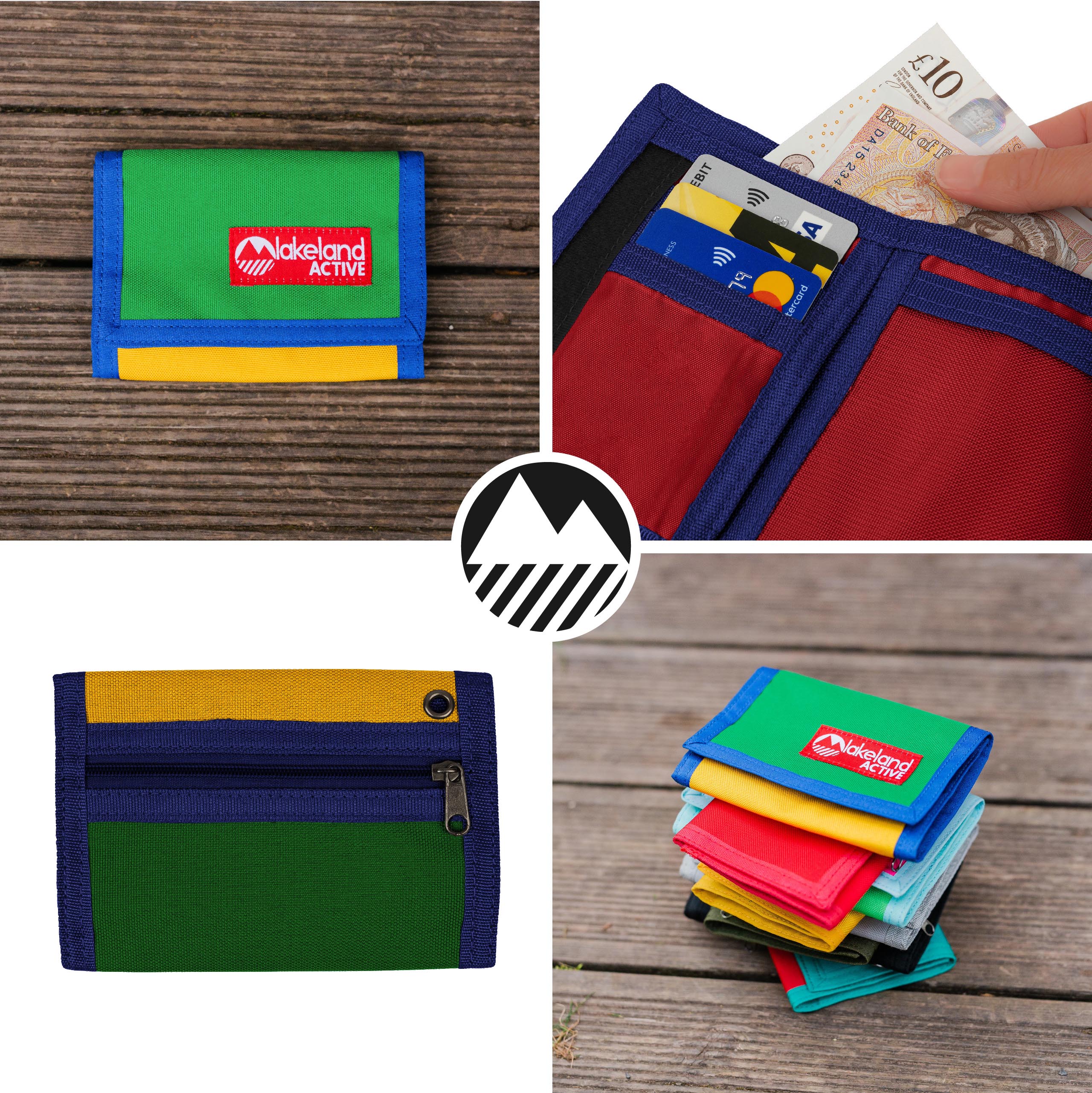 Stowbank Trifold Canvas Wallet - Colorblock Design Slim RFID Blocking Wallet for Men | Perfect for Travel, Business & Everyday Use
