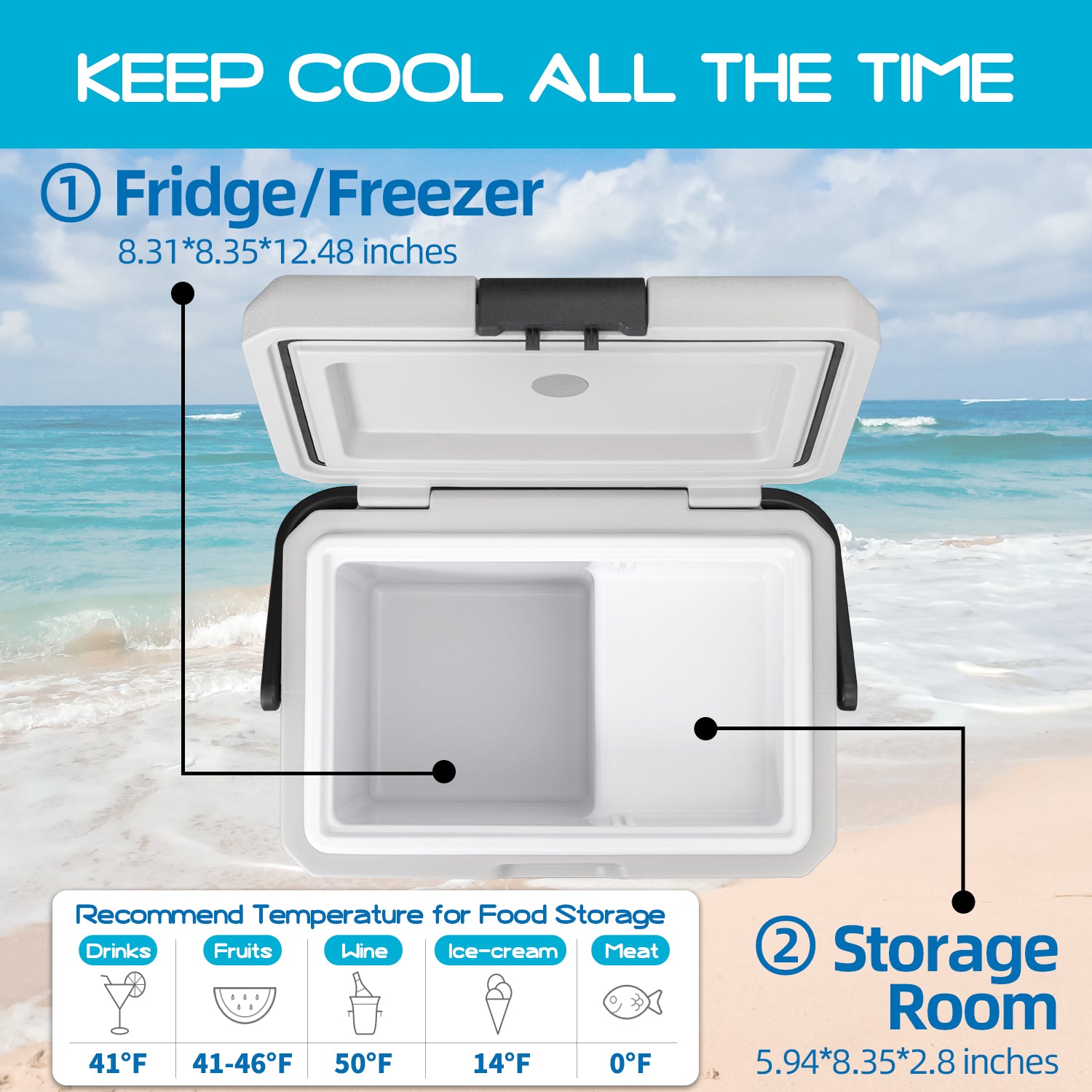 Alpicool P18 12V Portable Car Refrigerator Freezer - Compact Mini Fridge for Road Trips, Camping & Tailgating - 18 Quart Car Cooler with DC/AC Power for Vehicles, Trucks & RVs