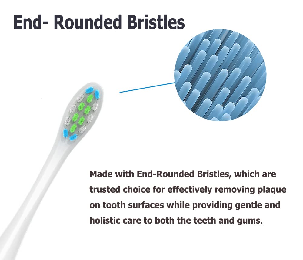 10 Pack Replacement Brush Heads for Oclean Electric Toothbrush - Compatible with AllenOclean Models - Soft Bristles for Gentle Cleaning - Perfect for Travel, Home & Daily Oral Care