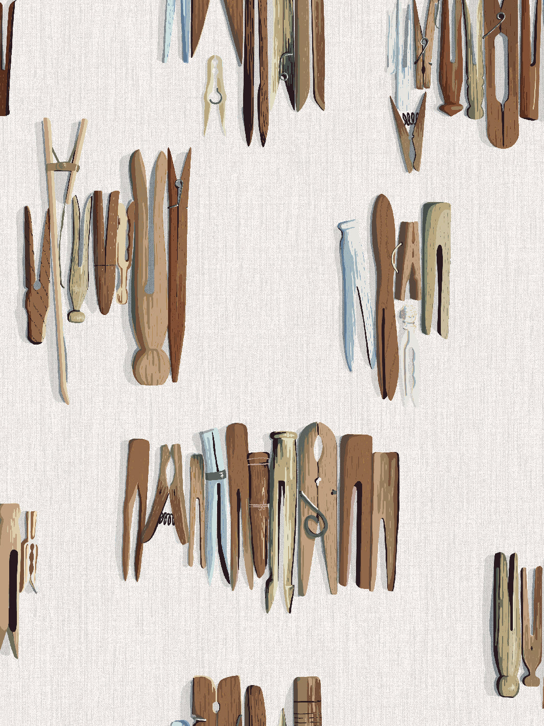 Sarah Jessica Parker 'Laundry Line' Cream Wallpaper - Elegant Home Decor for Bedroom, Living Room & Nursery