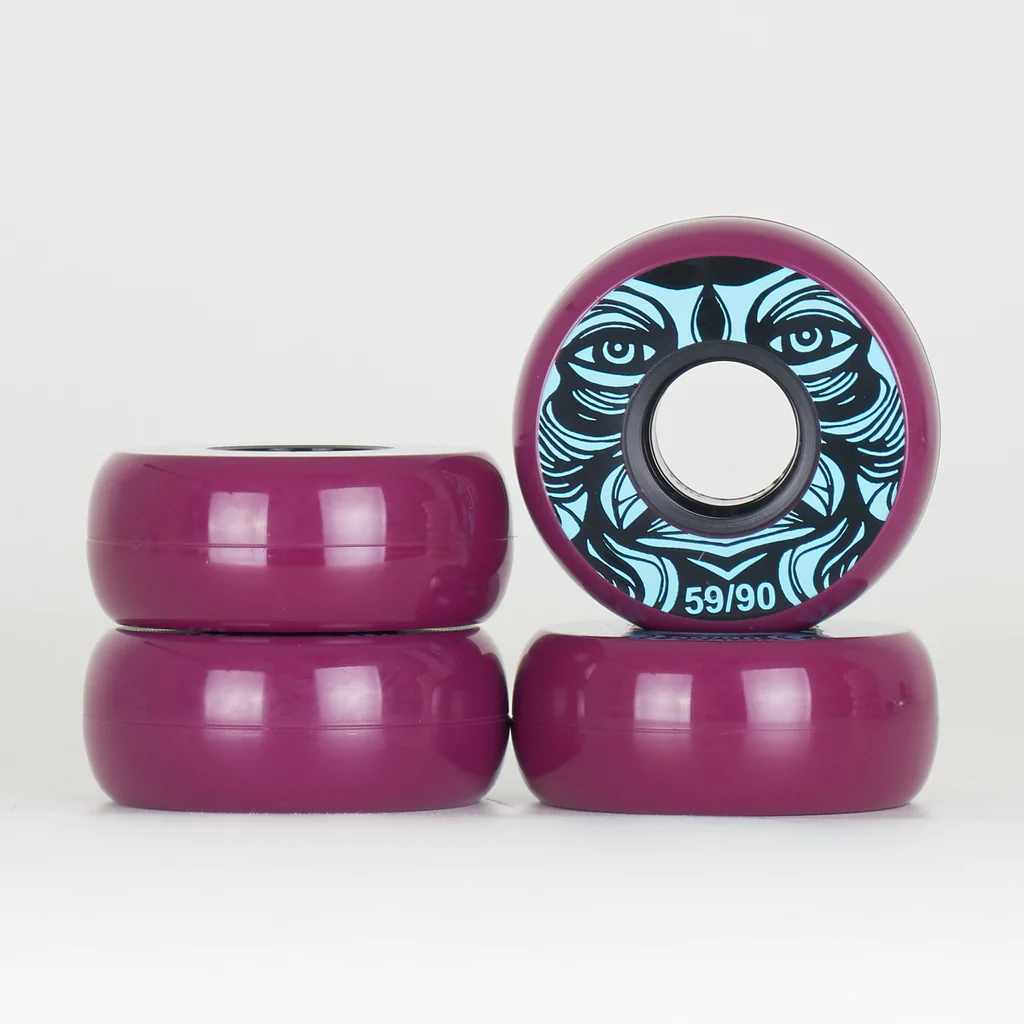 Kaltik 59mm Skateboard Wheels - 4 Pack for Smooth Ride & Speed - Perfect for Street Skating & Tricks