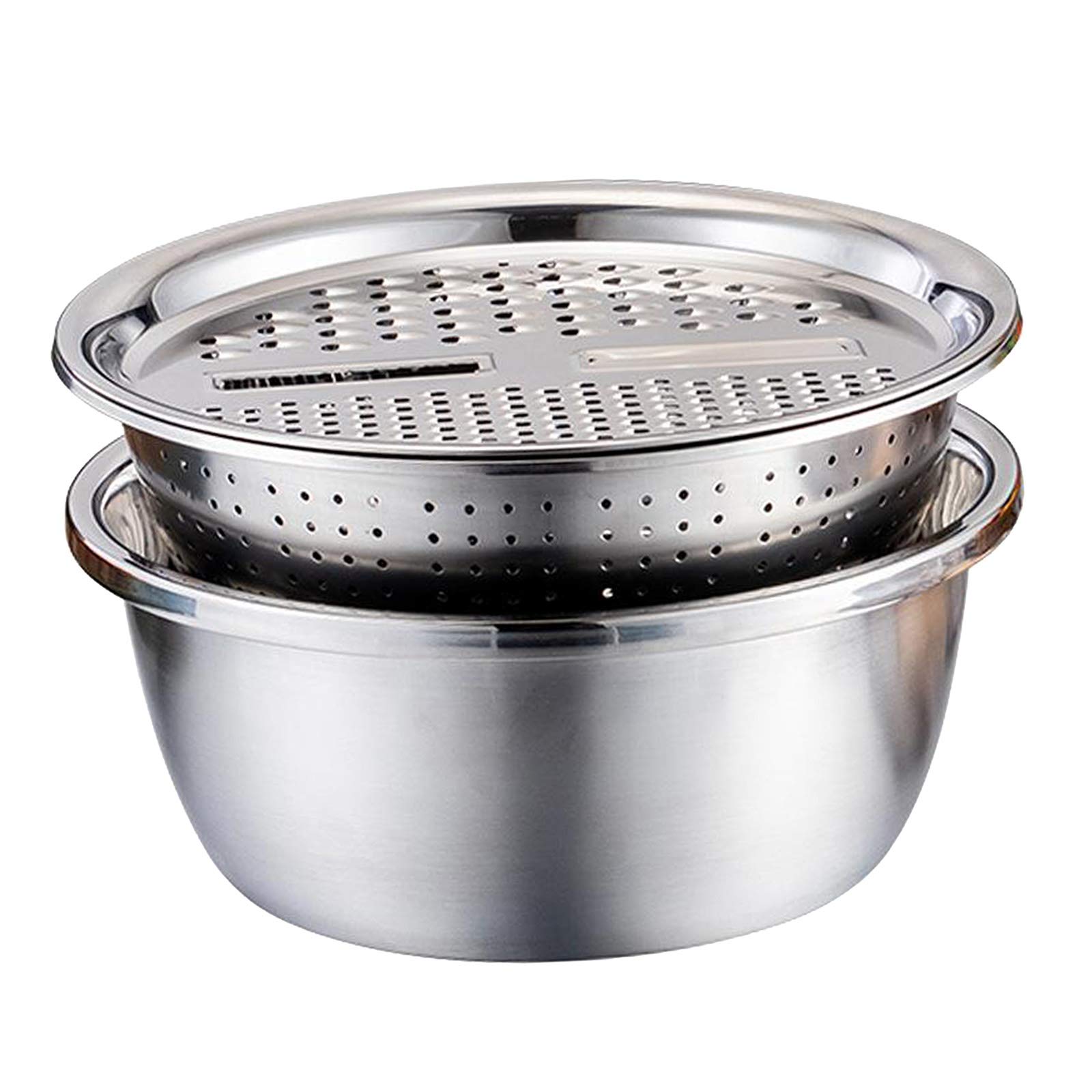 Premium Gazechimp 26cm Stainless Steel Multi-Function Kitchen Sink Colander - Perfect for Washing Vegetables, Potatoes, Rice & Cleaning - Ideal for Home Cooking, Meal Prep & Dishwashing