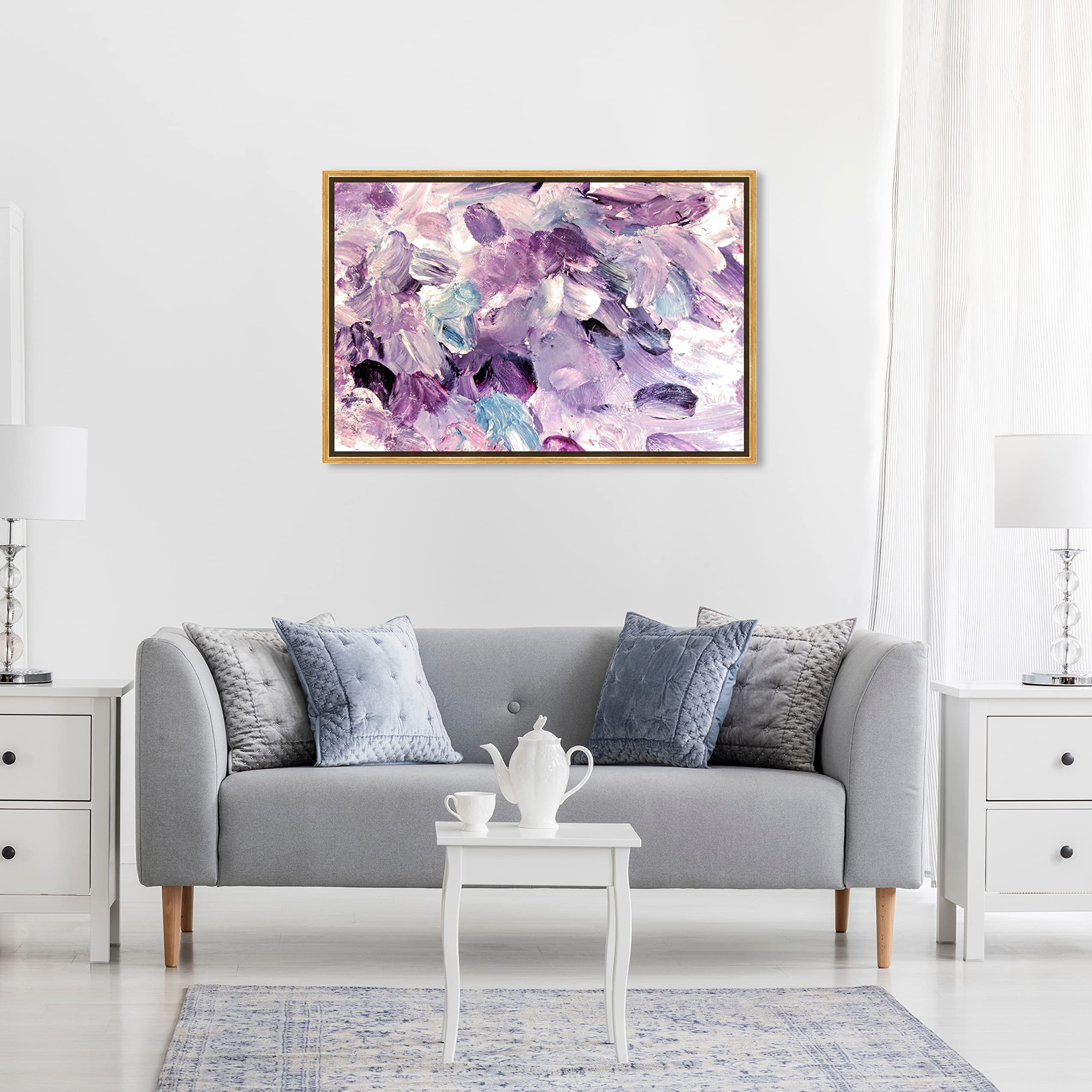 Oliver Gal Artist Co. 'Amethyst Gardens' Abstract Framed Wall Art - 30