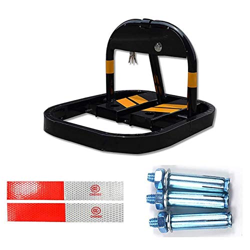 Heavy Duty Folding Parking Barrier - 46x56x32cm Anti-Crash Car Lock with Secure Locking Position - Ideal for Driveways, Garages & Parking Lots