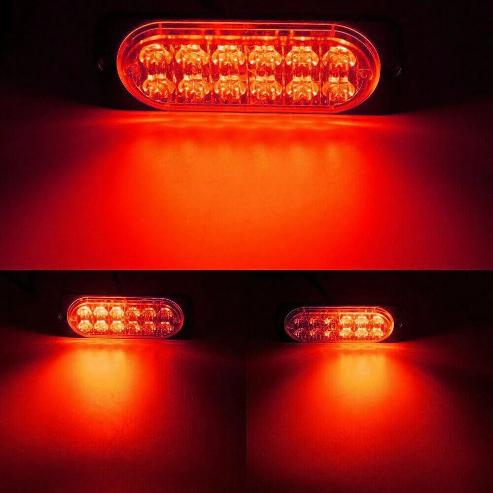 12pcs Waterproof LED Emergency Strobe Light Bars for Trucks, Vans, SUVs & Off-Road Vehicles - Durable Safety Warning Lights for Emergency Vehicles, Construction, Towing & Night Driving