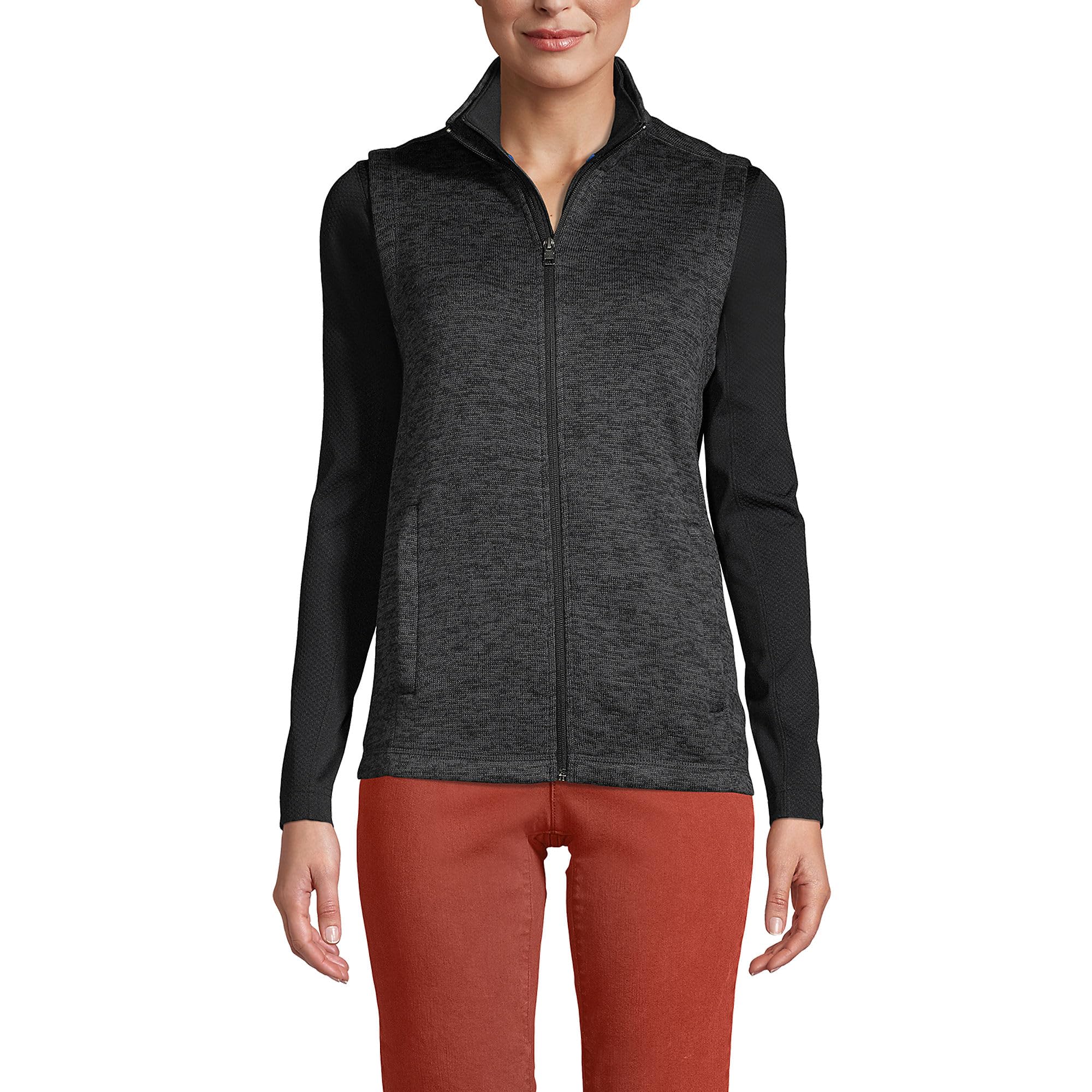 Lands' End Women's Fleece Vest - Soft & Warm Sweater Vest for Women | Perfect for Outdoor Activities, Layering & Casual Wear