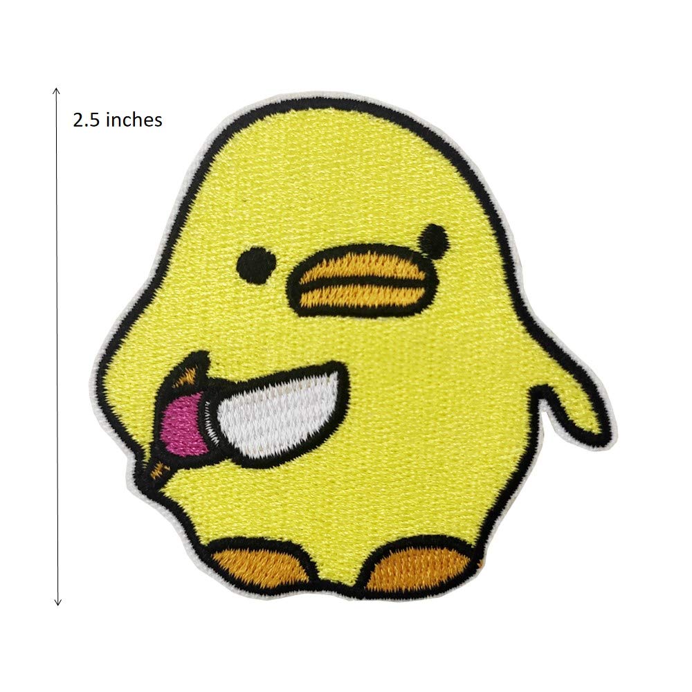 Funny Duck Meme Embroidered Iron-On Patch - Cute Sew-on Applique for Jackets, Backpacks & DIY Crafts - Perfect for Costumes, Gifts & Denim Customization