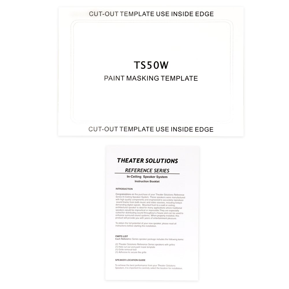 Premium TS50W In-Wall Flush Mount Speakers - 5 Pair Pack for Surround Sound & Home Theater - Perfect for Living Rooms, Home Cinemas, and Multi-Room Audio Systems