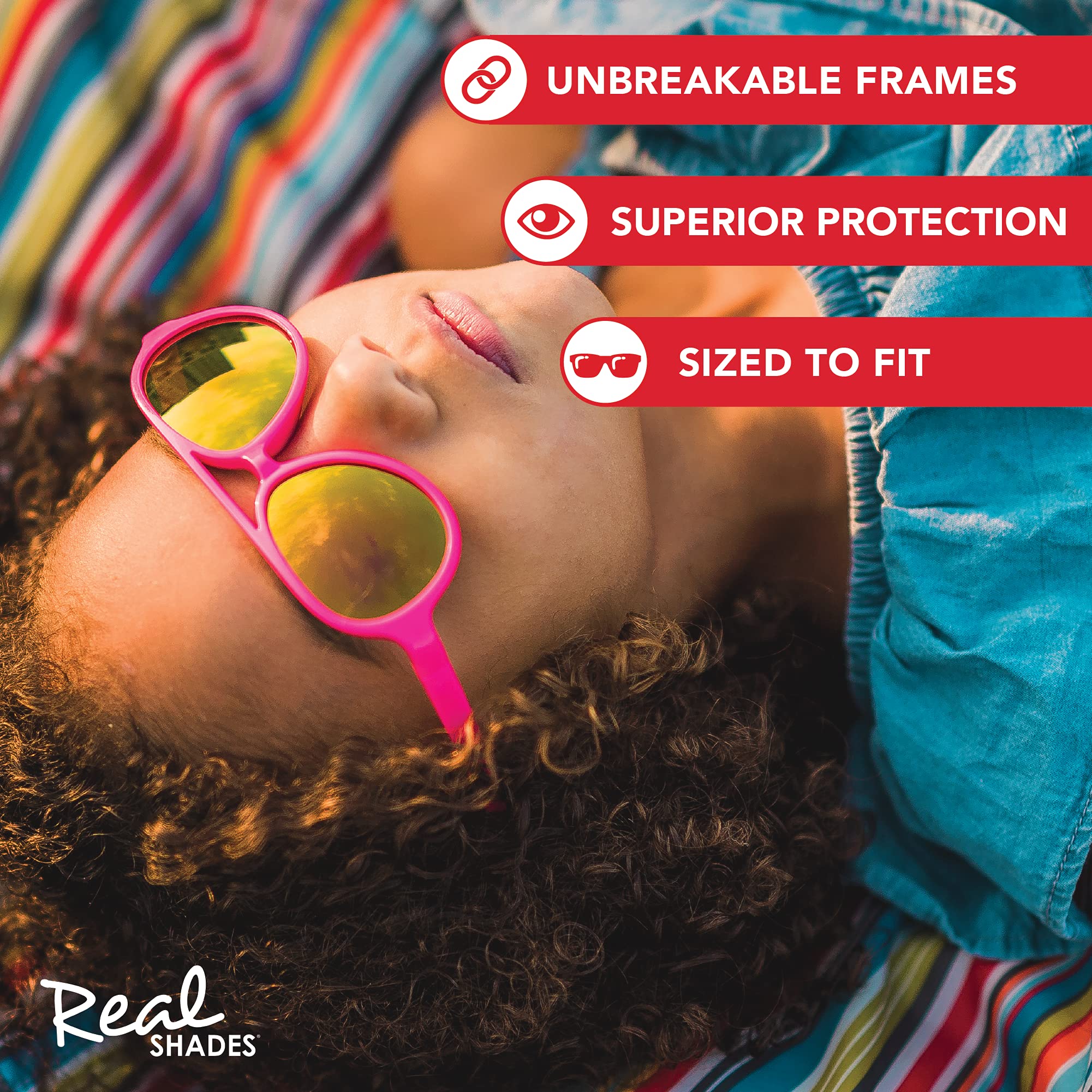 Kids Aviator Sunglasses for Toddlers - Flexible & Durable Flexfit Frames - Perfect for Outdoor Play, Beach, and Sunny Day Protection