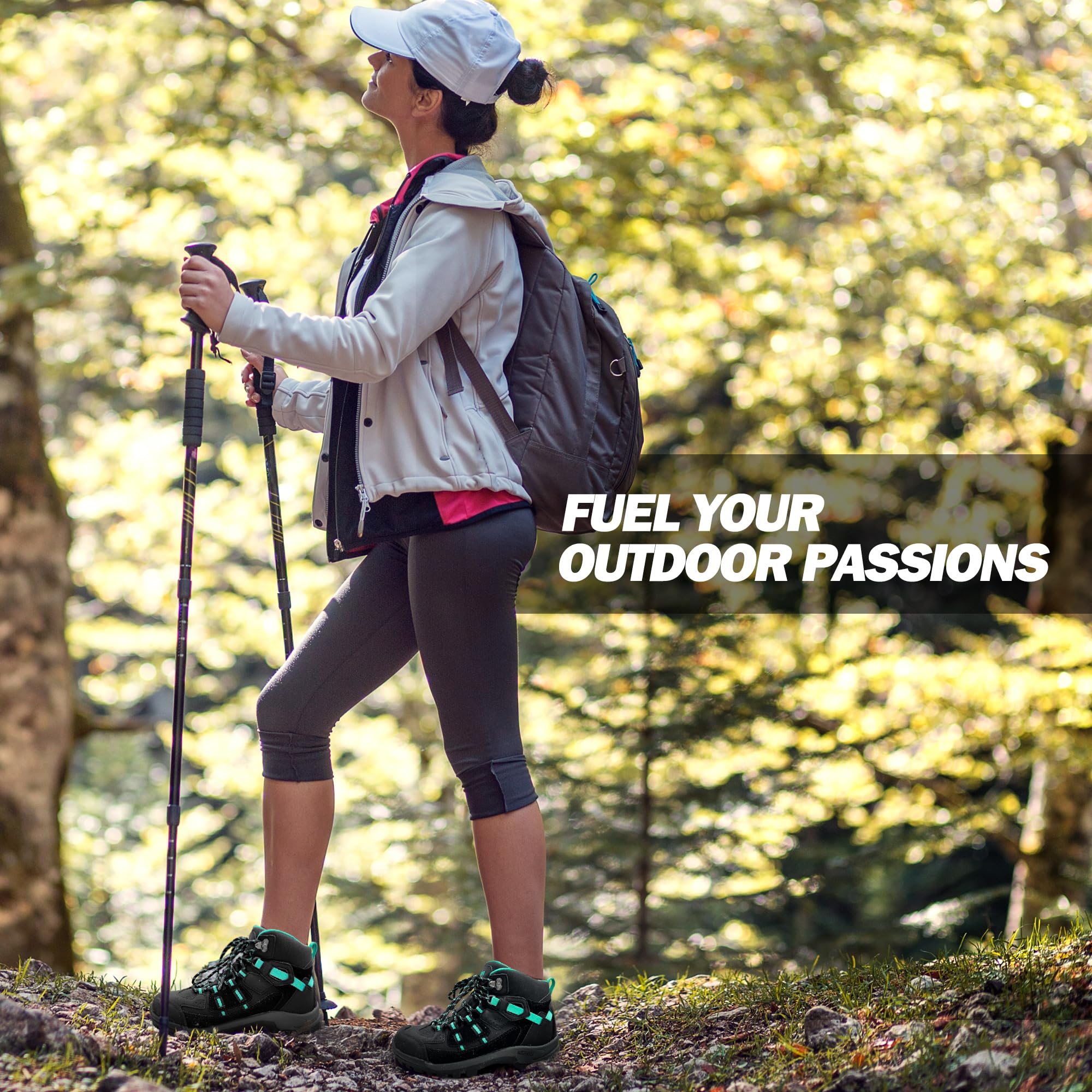 Waterproof Non-Slip Women's Hiking Boots - Lightweight Comfortable Outdoor Walking Shoes for Trail, Camping & Trekking | R CORD Women's Hiking Footwear
