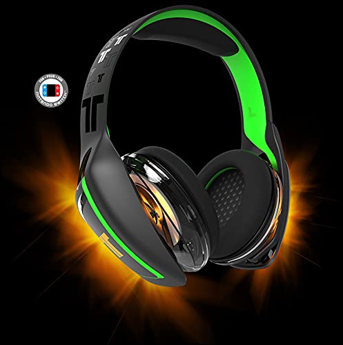 Mad Catz Tritton ARK 100 RGB Gaming Headset - Amplified Stereo Sound for PS4, Xbox One, Nintendo Switch - Black & Green - Perfect for Competitive Gaming & Immersive Play