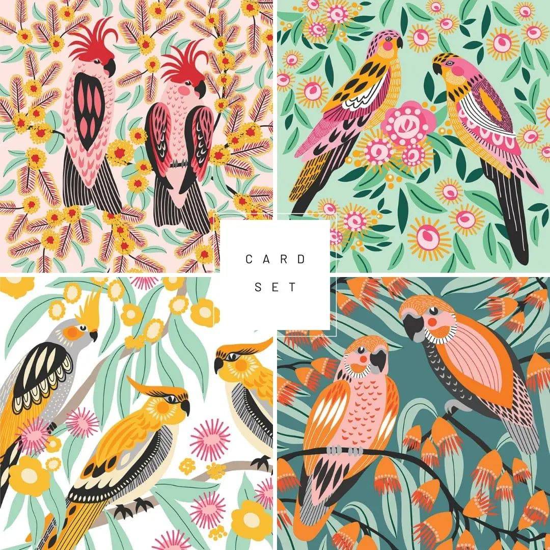 Australian Birds Greeting Cards Set - 12 Unique Handmade Wildlife Postcards for Collectors, Bird Lovers & Nature Enthusiasts | Perfect for Gifts, Home Decor & Scrapbooking