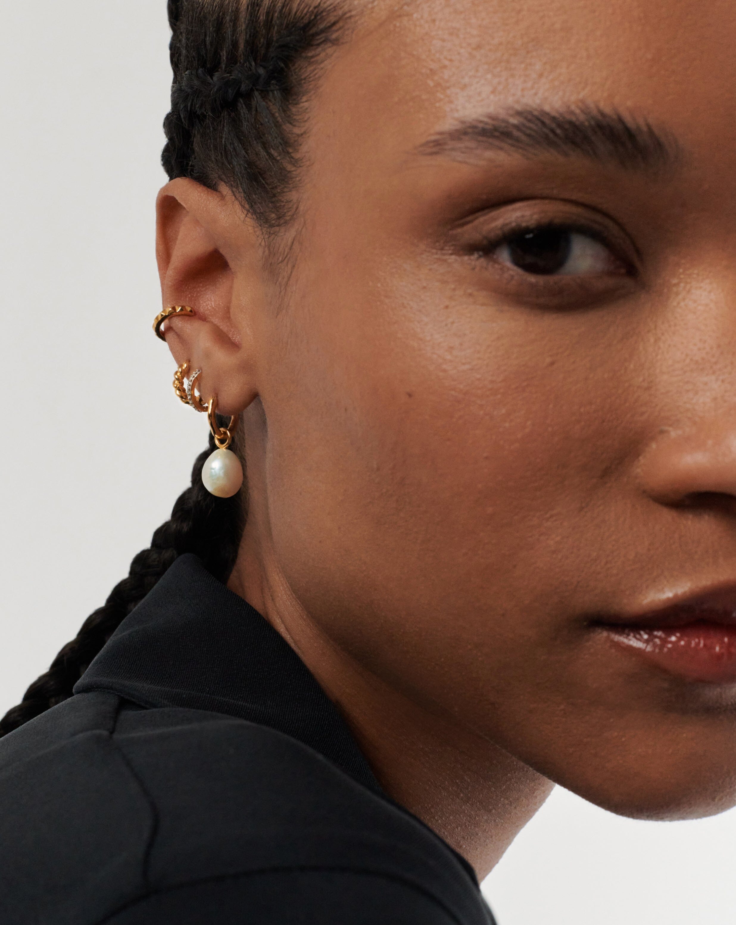 Pearl Drop Mini Hoop Earrings for Women - Dainty Gold or Silver Pearl Stud Earrings for Everyday Wear | Perfect for Office, Date Night & Special Occasions