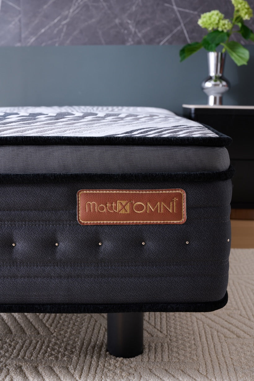 MattX™ Omni SMART Bed - Queen Size Black Curve Adjustable Bed Frame with Massage & Zero Gravity for Ultimate Comfort | Perfect for Home, Office & Guest Room Relaxation