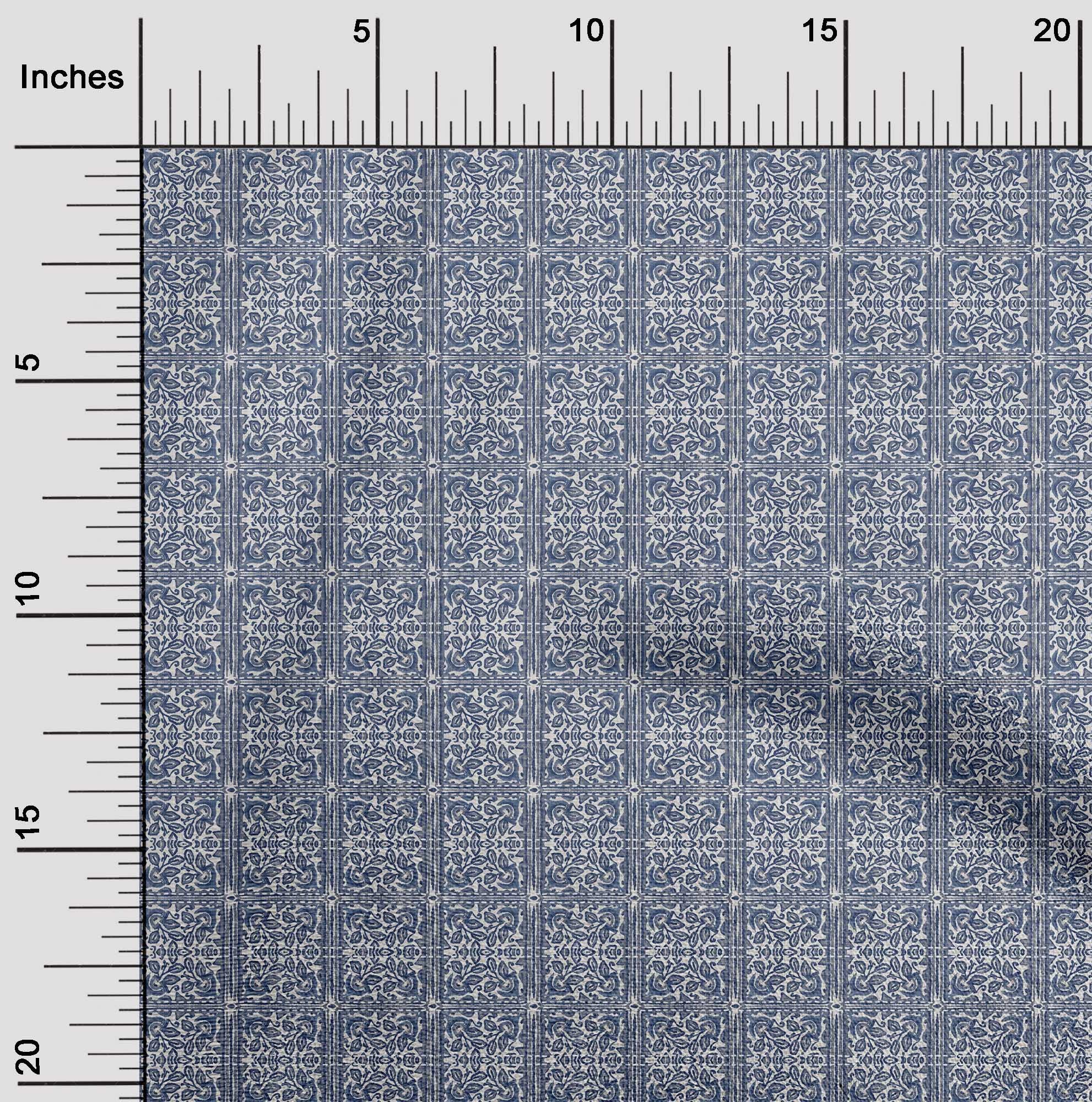 Premium Blue Polyester Spandex Fabric - 56