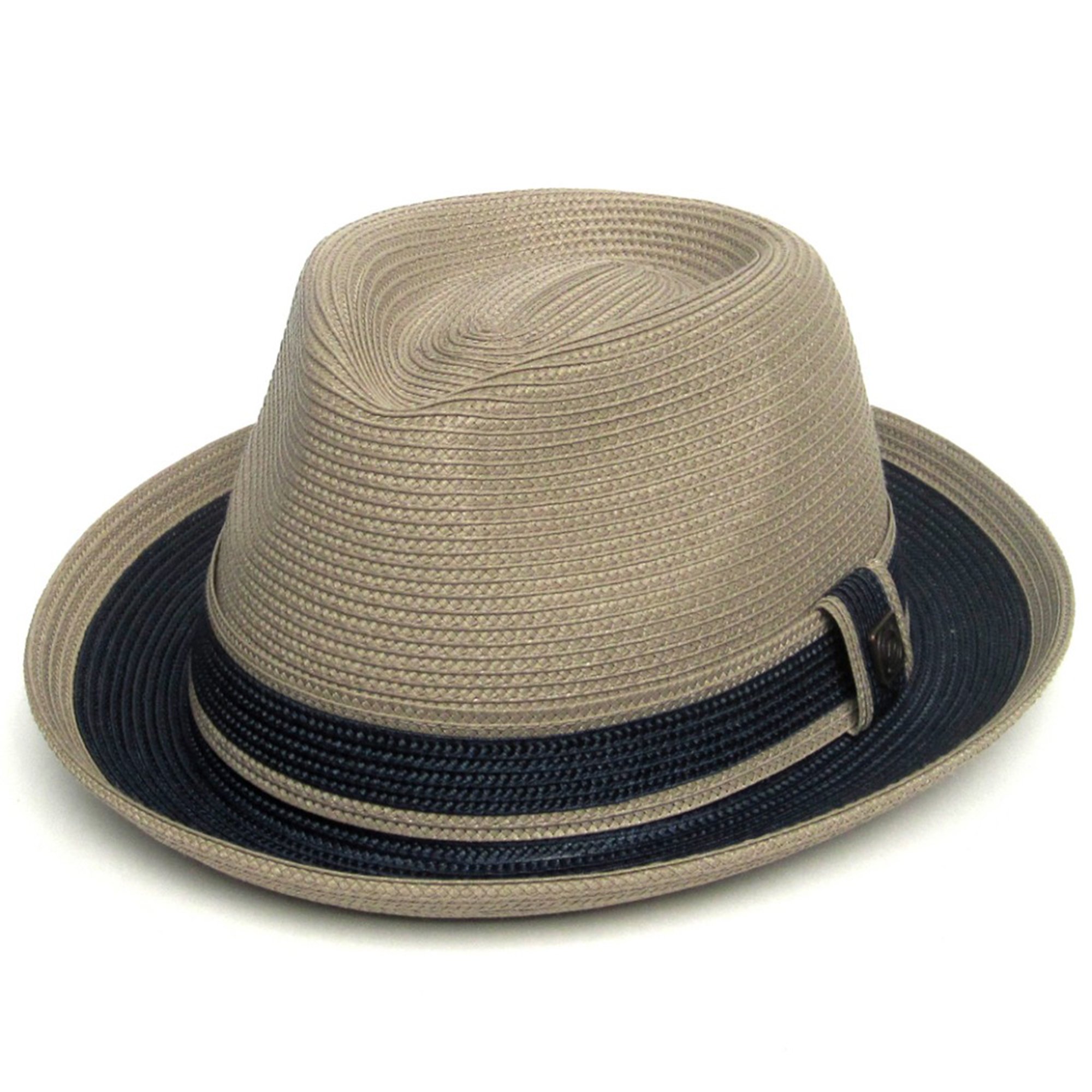 Men's Retro Foldable Packable Summer Straw Trilby Hat - Lightweight Breathable Sun Hat for Beach, Travel & Outdoor Activities