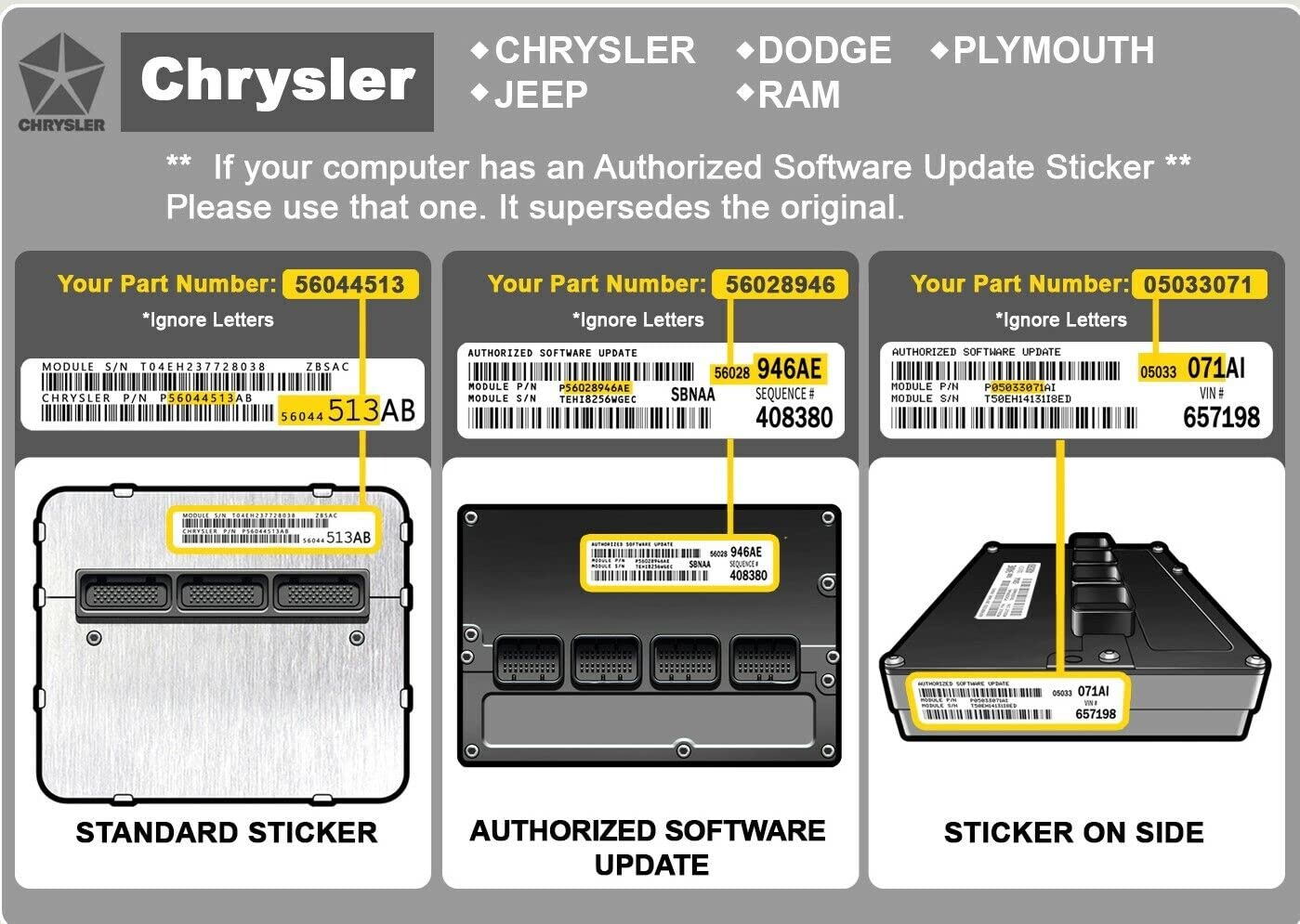 1996 Dakota 3.9L AT Computer 04882981 ECU ECM PCM - Pre-Programmed to Your VIN | Engine Control Module Replacement | Compatible with Dodge Dakota Trucks & SUVs