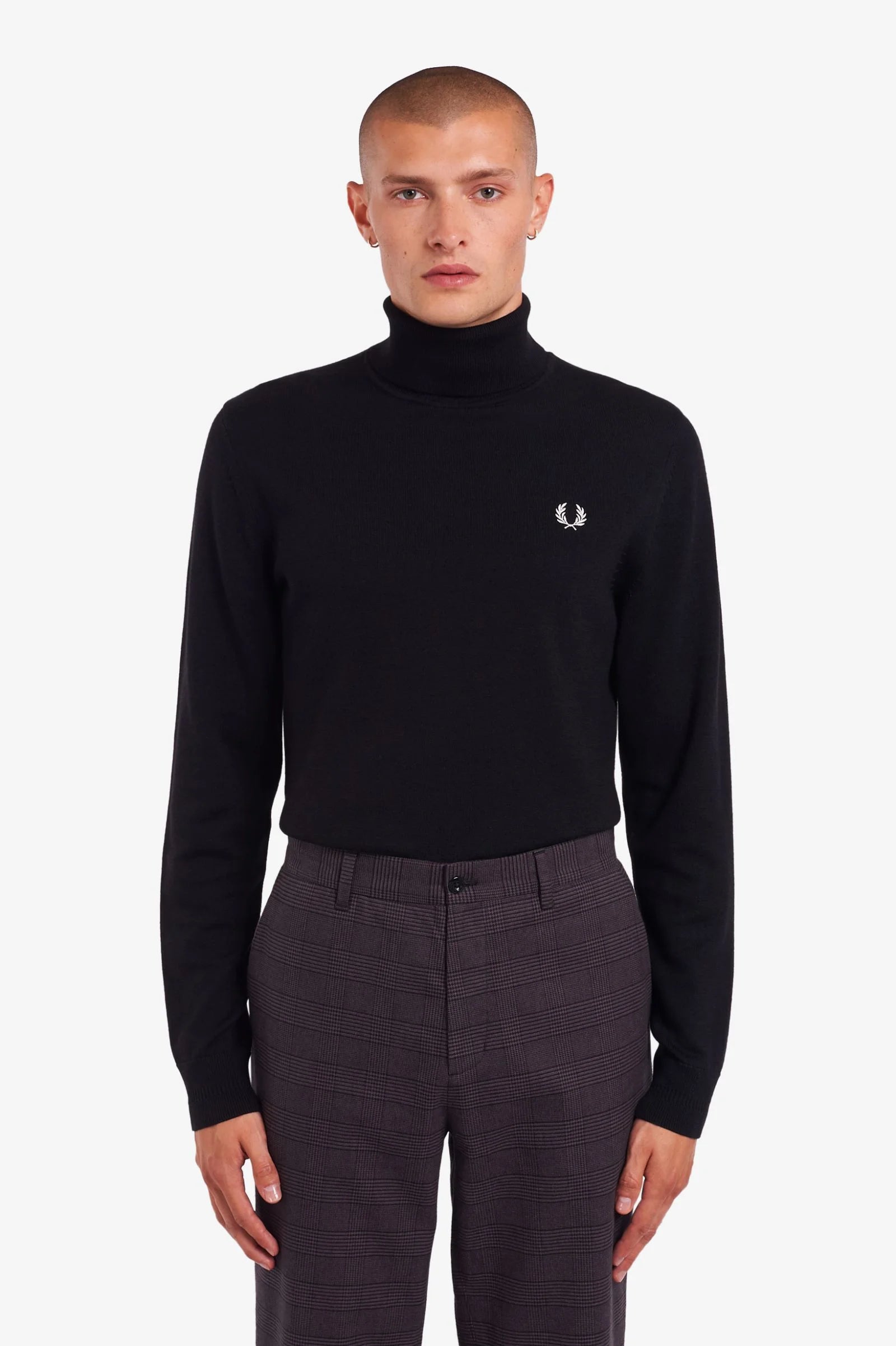 Fred Perry Men's Classic Roll Neck Jumper - Warm Winter Knit Sweater for Casual & Smart Outfits | Office, Date Night & Holiday Wear