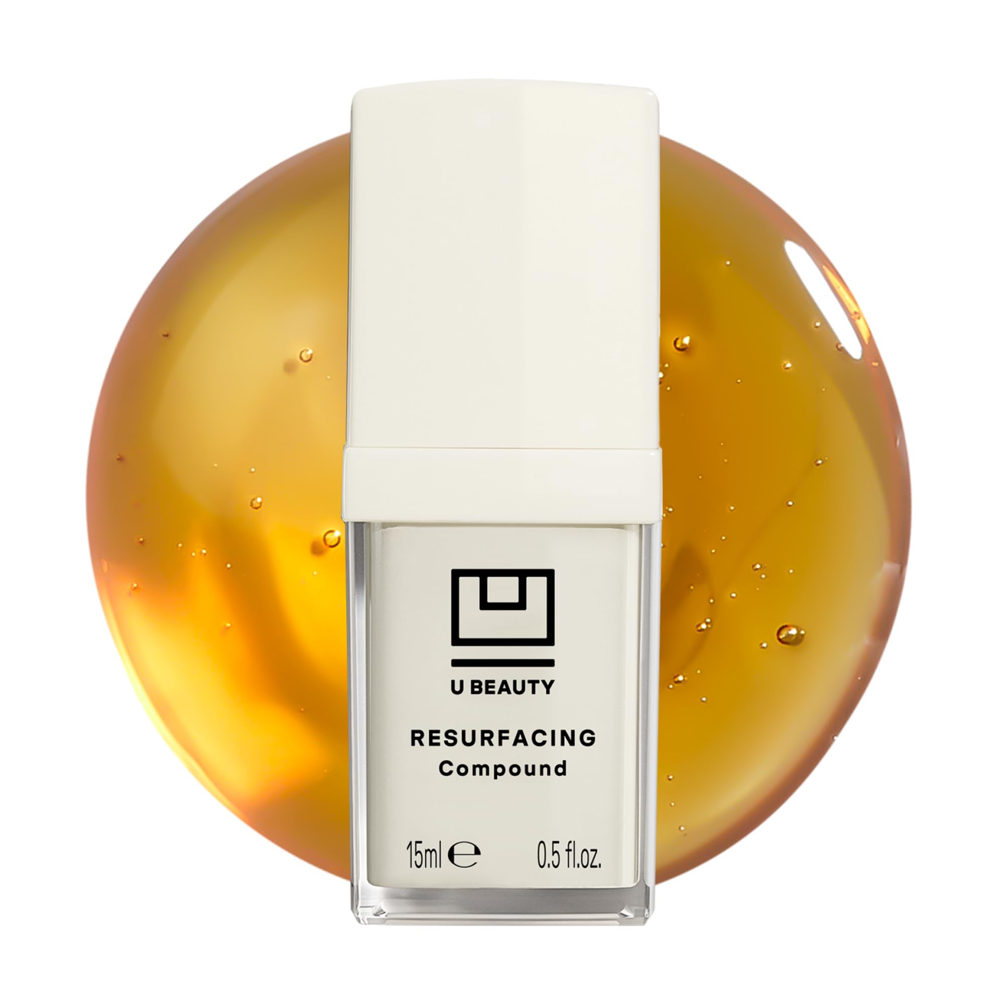 U Beauty Resurfacing Compound Serum - 8-in-1 Anti-Aging Face Serum with Vitamin C, Retinol & Hyaluronic Acid - Reduces Fine Lines, Pores & Wrinkles - Brightening & Hydrating Skin Treatment - Perfect for Nighttime Routine & Daily Skincare Regimen - 0.5 fl oz