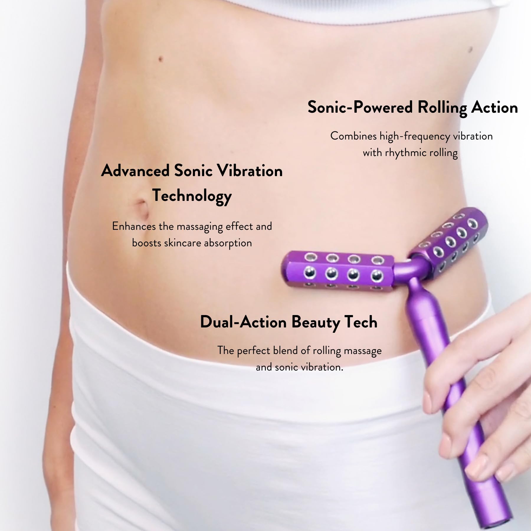 Nurse Jamie Uplift Body Sonic Massaging Beauty Roller - Firming & Contouring Skin Care Tool for Face & Body - Perfect for Home Spa & Anti-Aging Routine