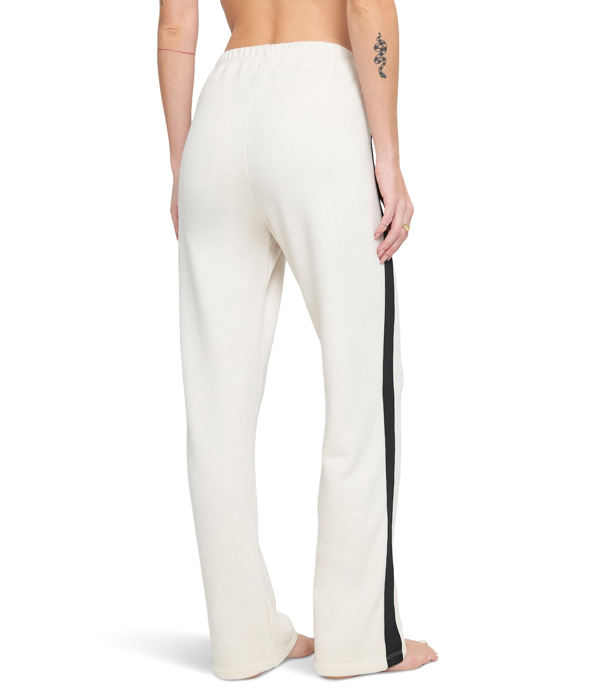 Spiritual Gangster Women's Joy Stripe Straight Leg Yoga Pants - Comfortable High Waisted Lounge Pants for Yoga, Meditation & Everyday Wear